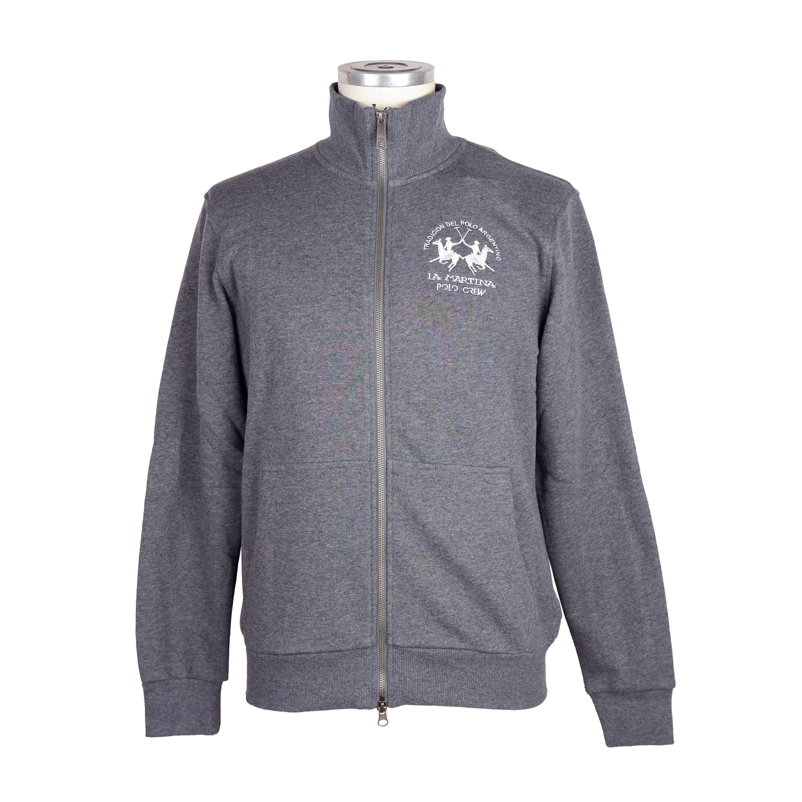 Thumbnail - La Martina Herren Grauer Baumwollpullover