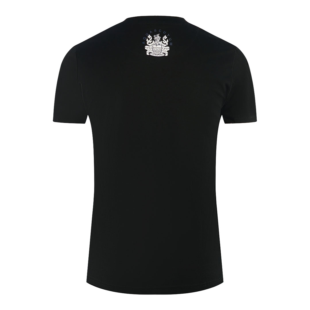 Aquascutum London Broderad A-logotyp Svart T-shirt herr – bild 2