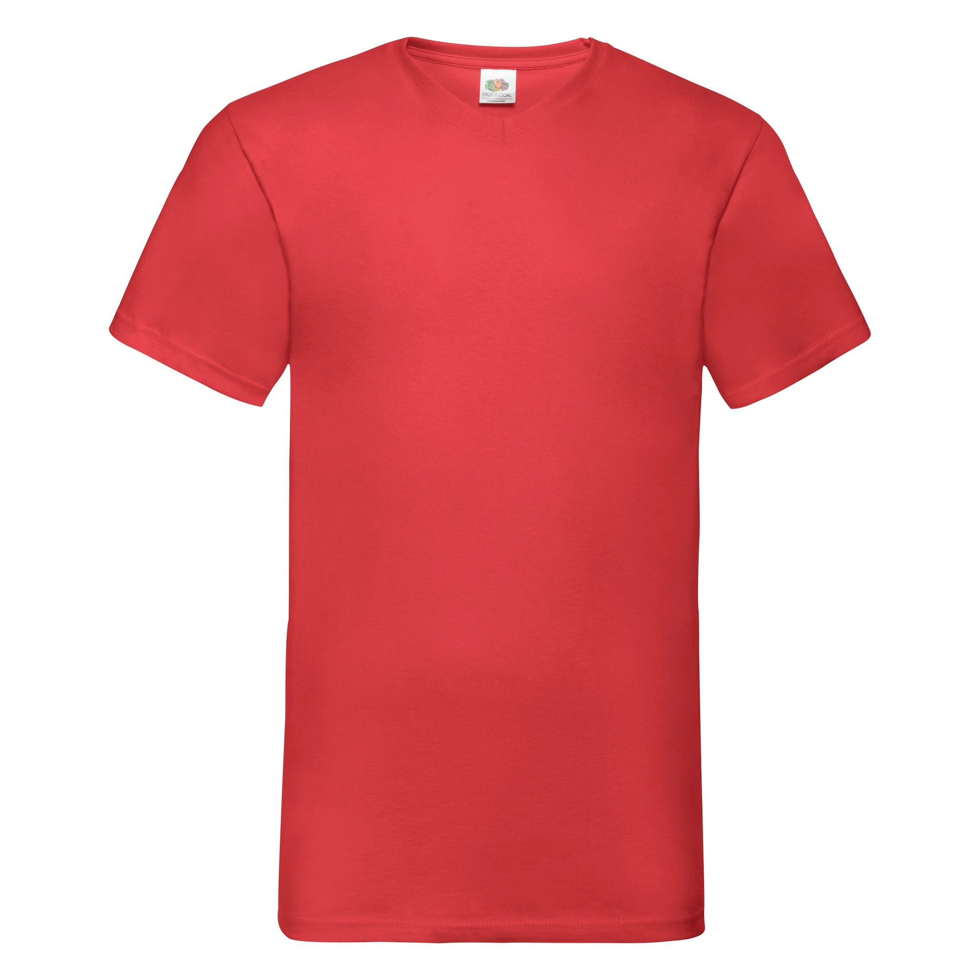 Thumbnail - Fruit Of The Loom Valueweight T-shirt für Männer mit V-Ausschnitt, kurzärmlig (Rot)