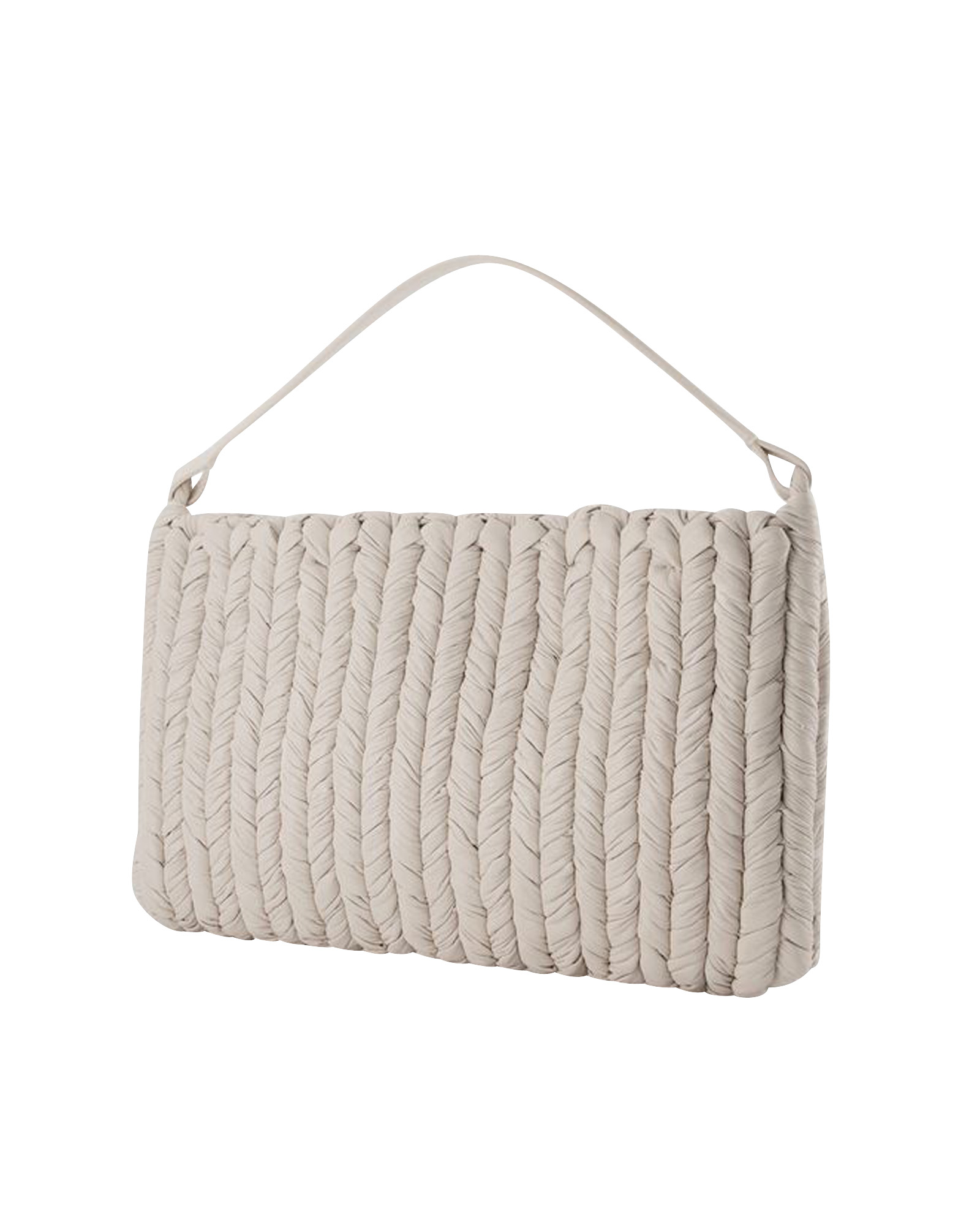 Nanushka The Square Bag i vitt veganläder handväskor dam – bild 2