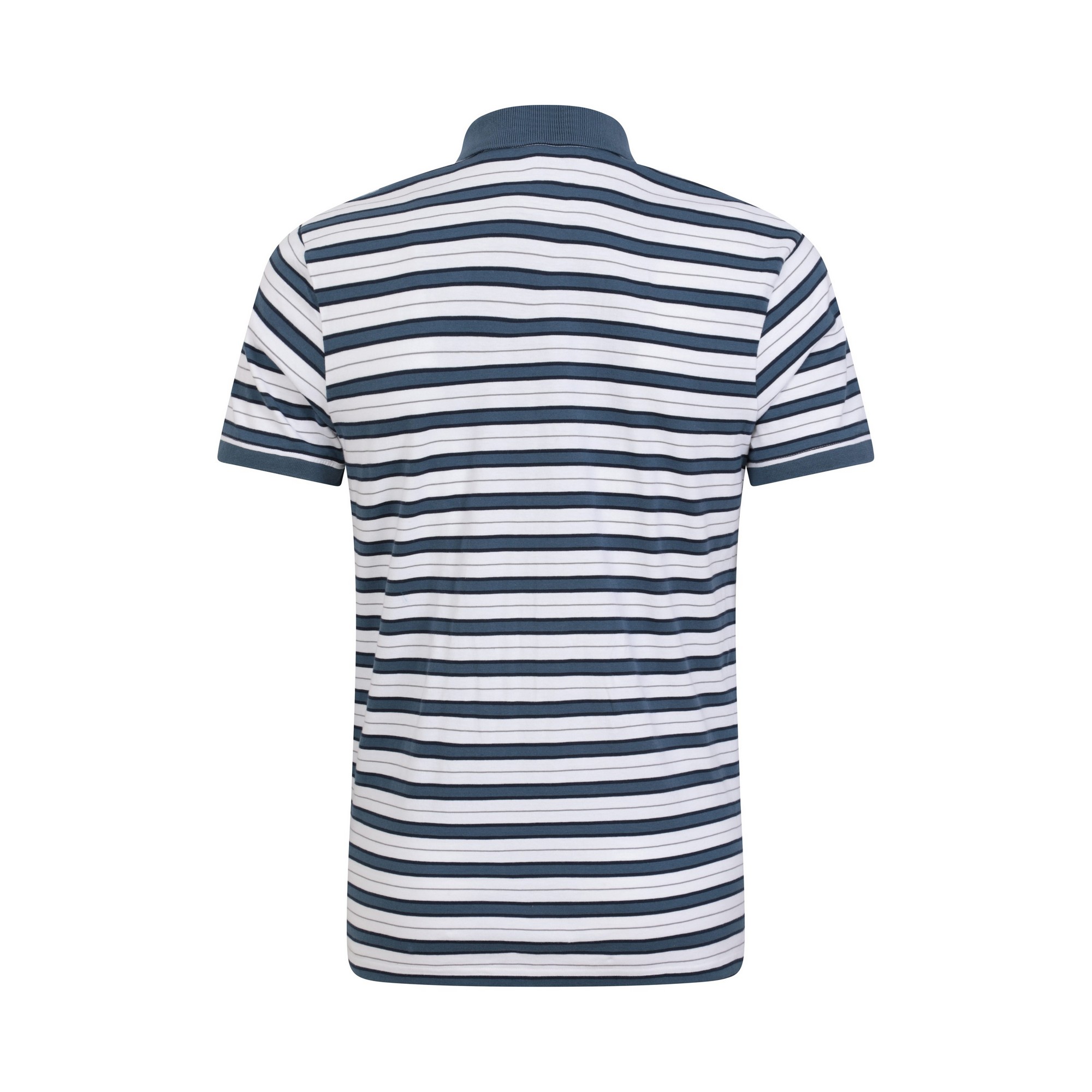 Mountain Warehou Mens Wren Stripe Cotton Polo Shirt (White) pikéer herr – bild 2