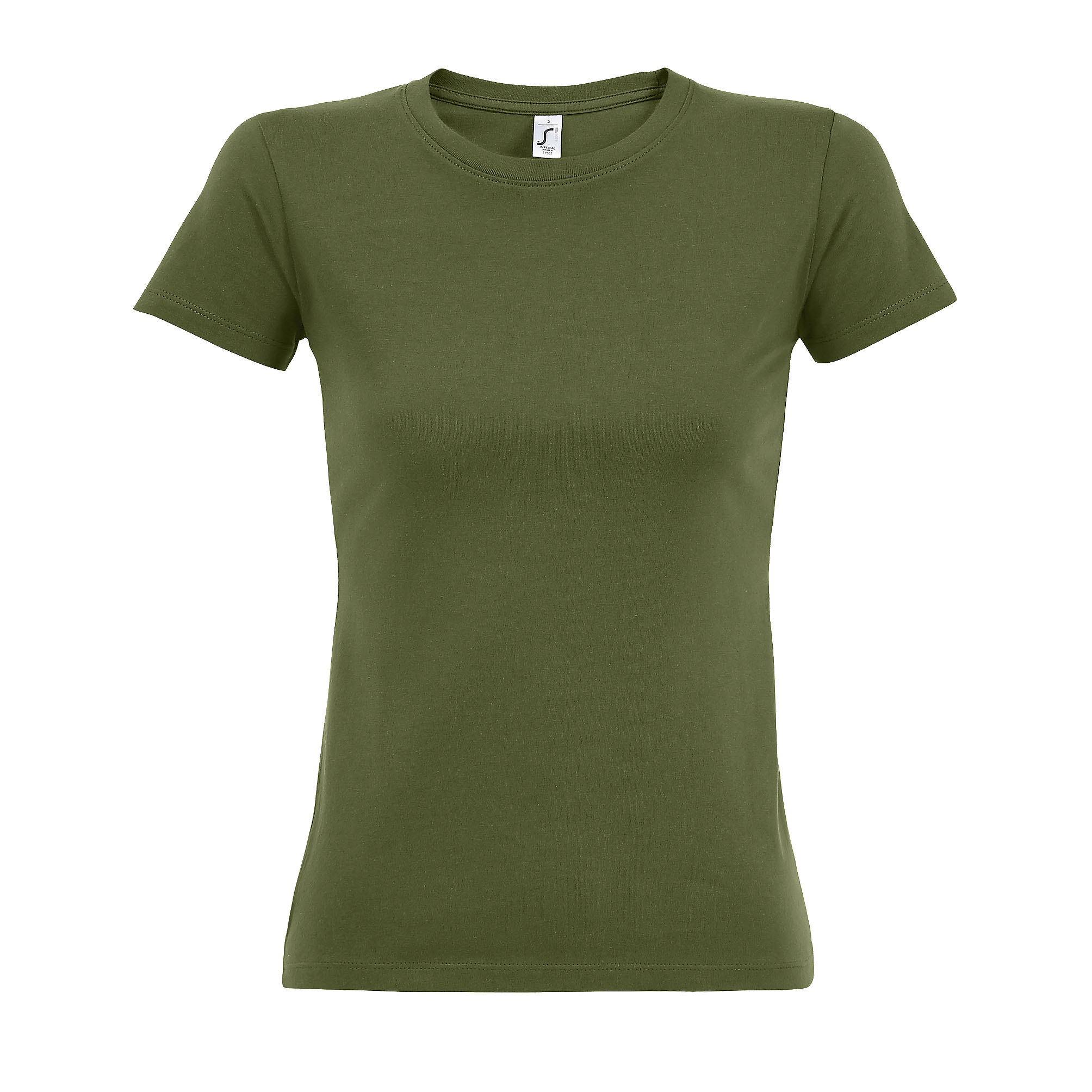 Thumbnail - SOLS Imperial Damen T-Shirt, Kurzarm, Rundhalsausschnitt (Dunkles Khaki)
