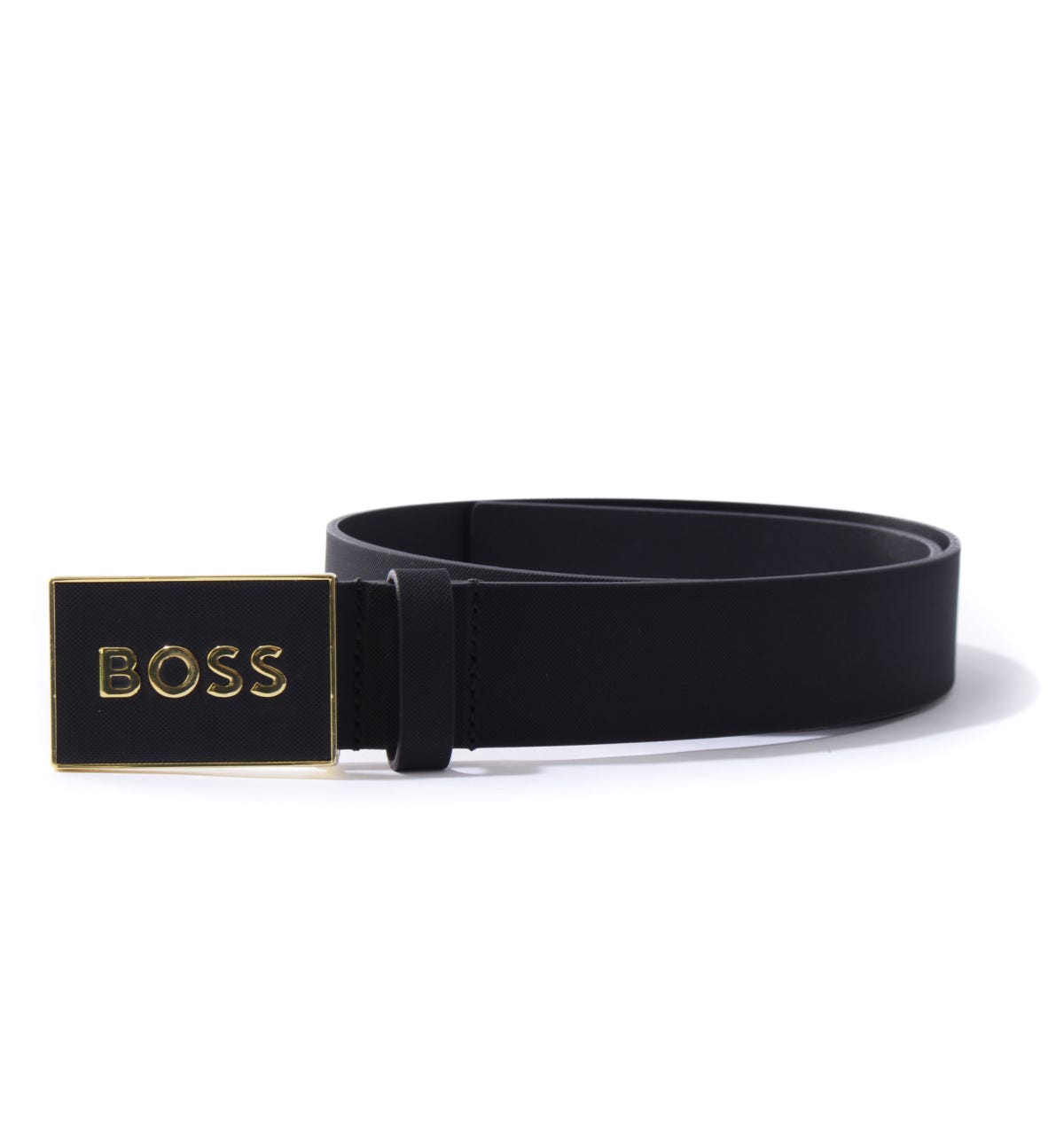 Boss Mens Icon Belt - Black Leather - Size 40 (Waist)