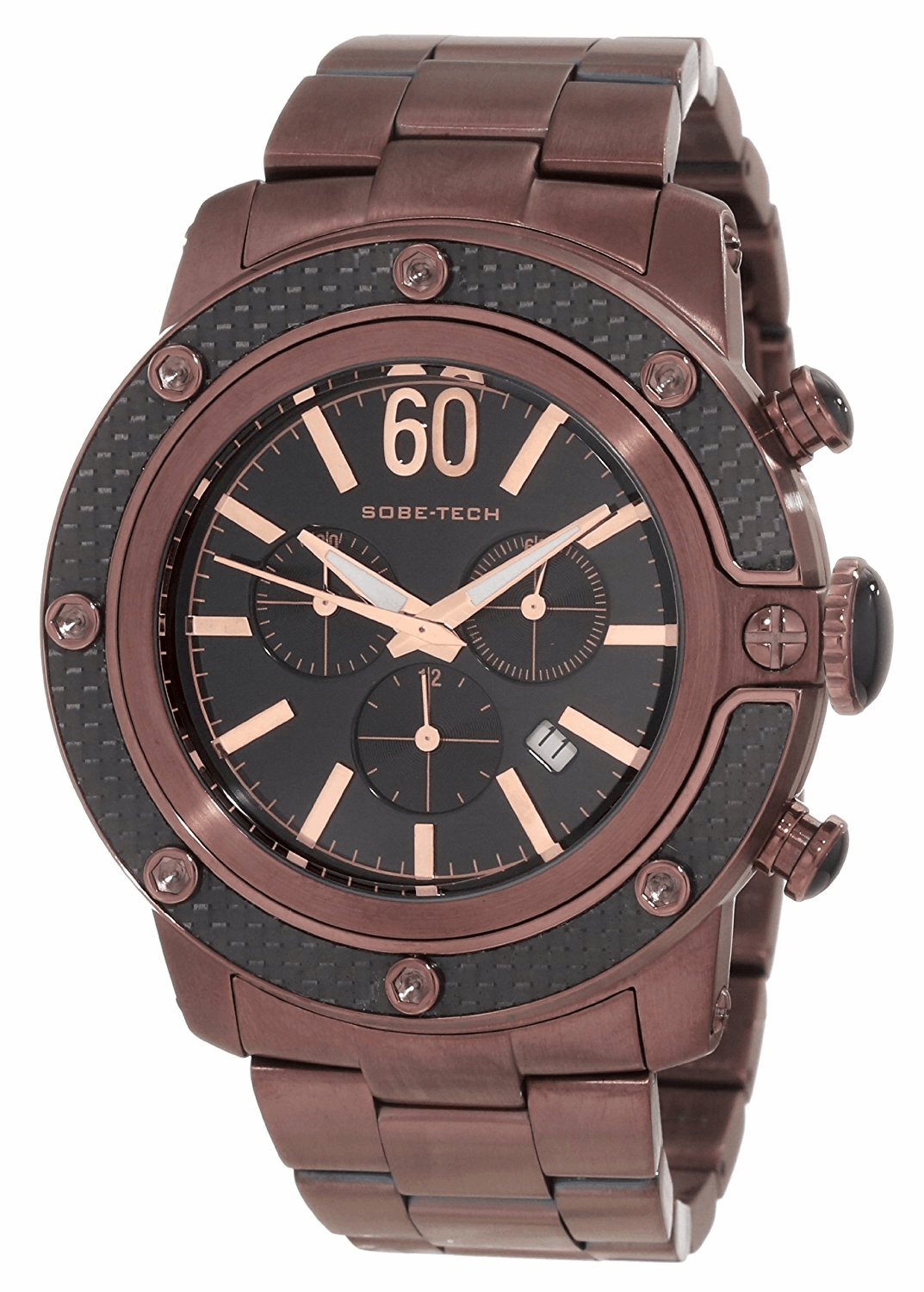 Thumbnail - Glam Rock Herrenuhr Quartz Braun