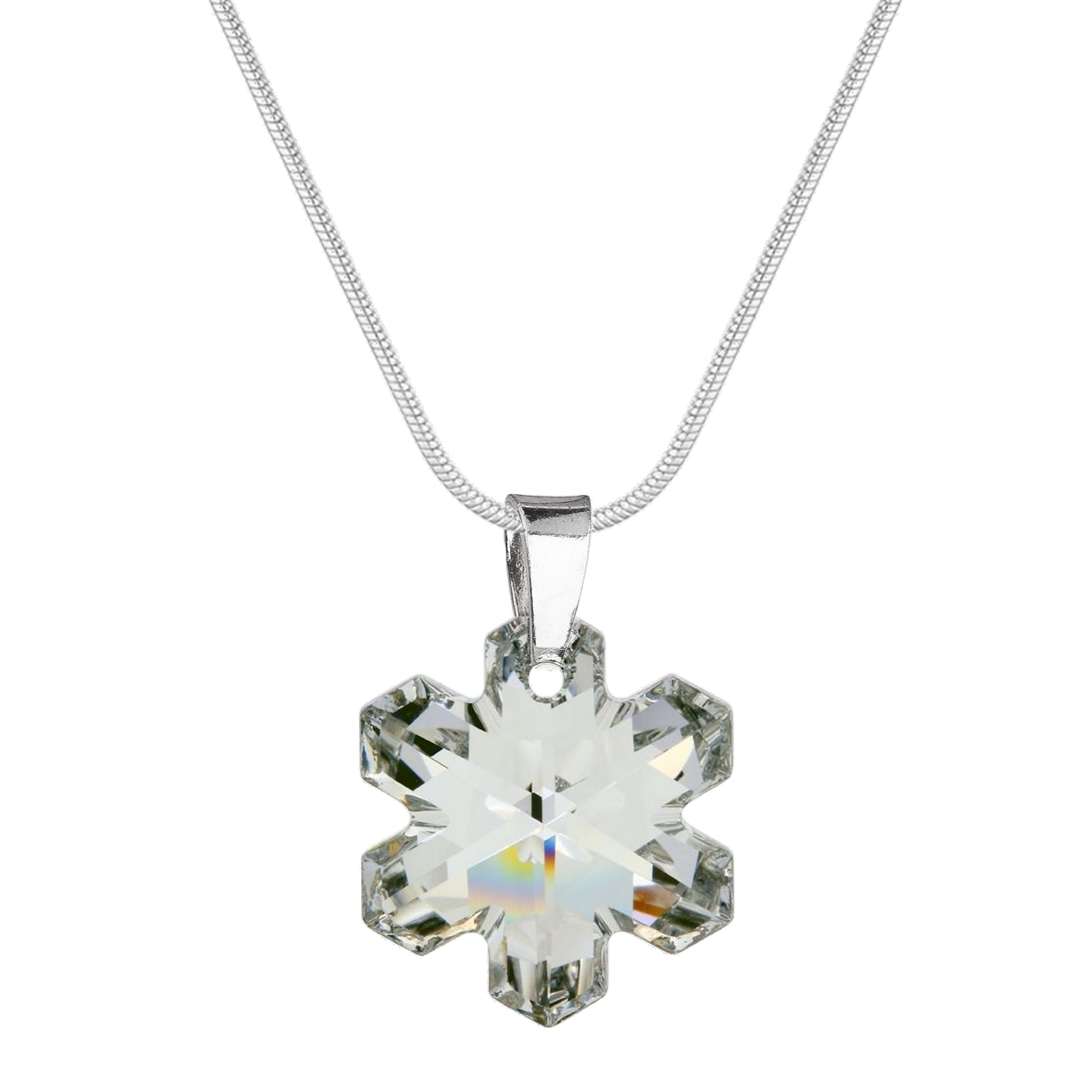 Thumbnail - Halskette Snowflake Cometa mith Swarovski-Kristallen