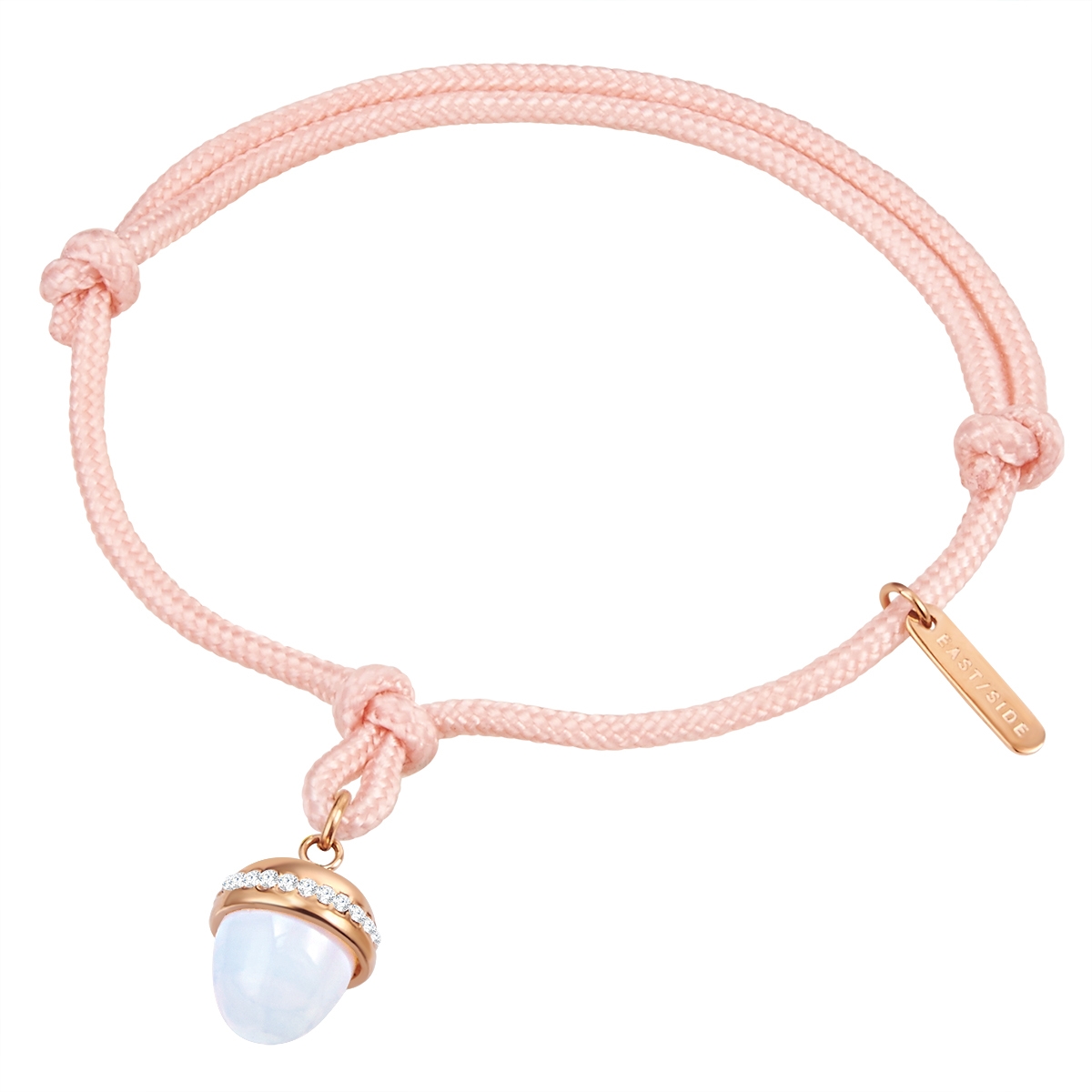 Eastside Womens Female Textile Bracelet - Pink Stainless Steel (archived) - One Size
