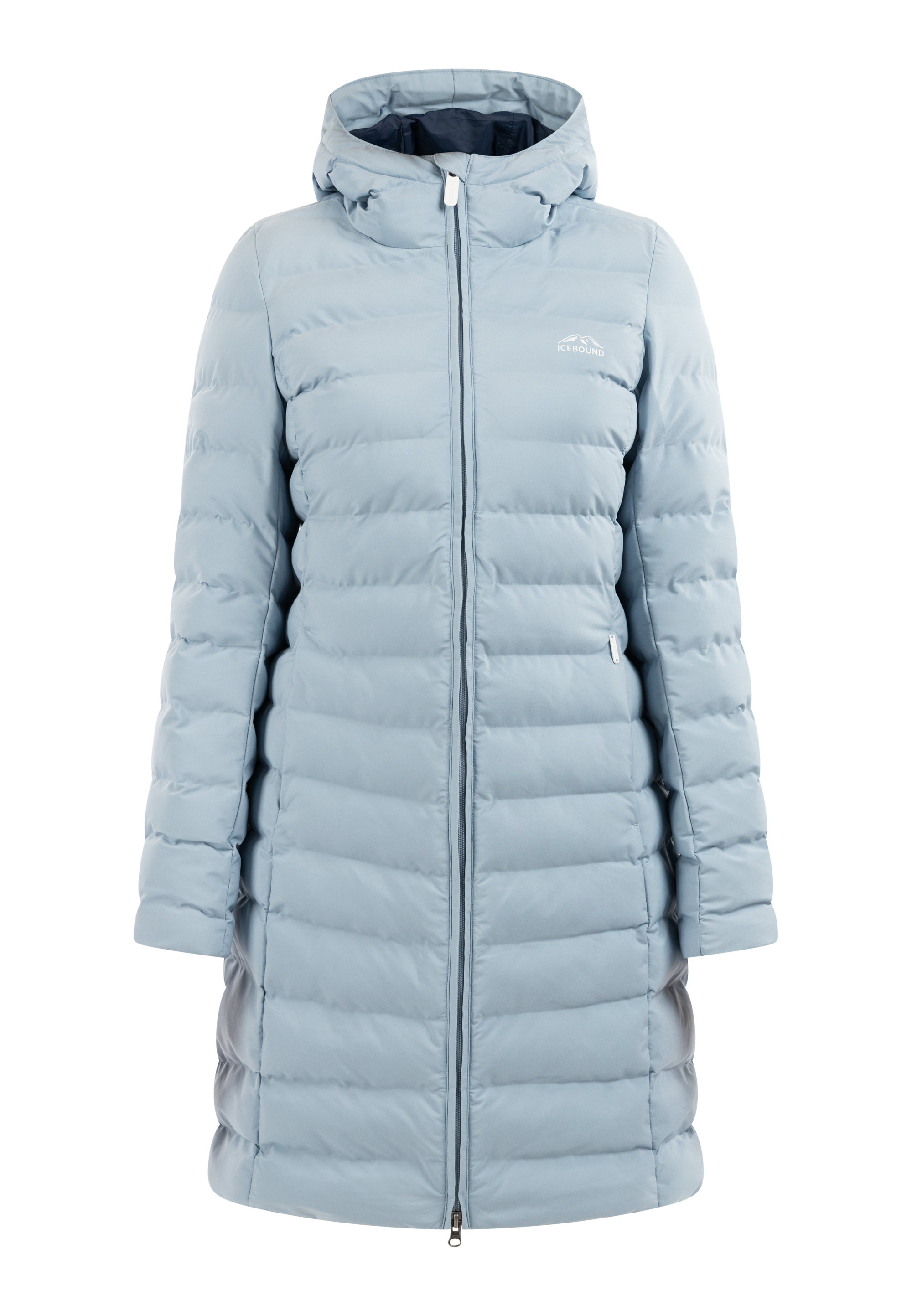 Thumbnail - ICEBOUND Wattierter Steppmantel Damen Hellblau