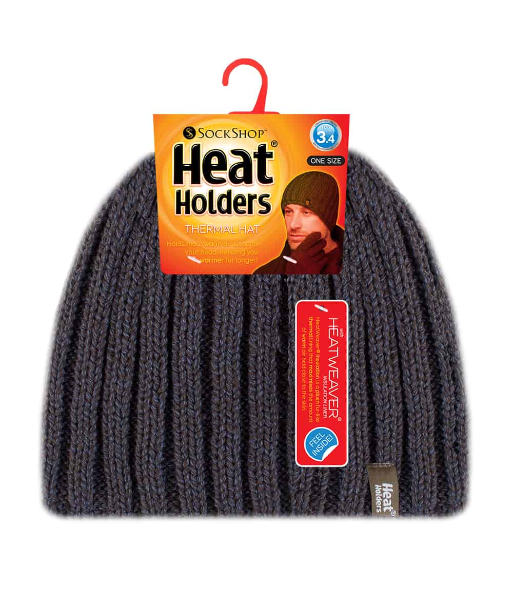Heat Holders Fleecefodrad ribbad vintermössa för herrar – bild 2