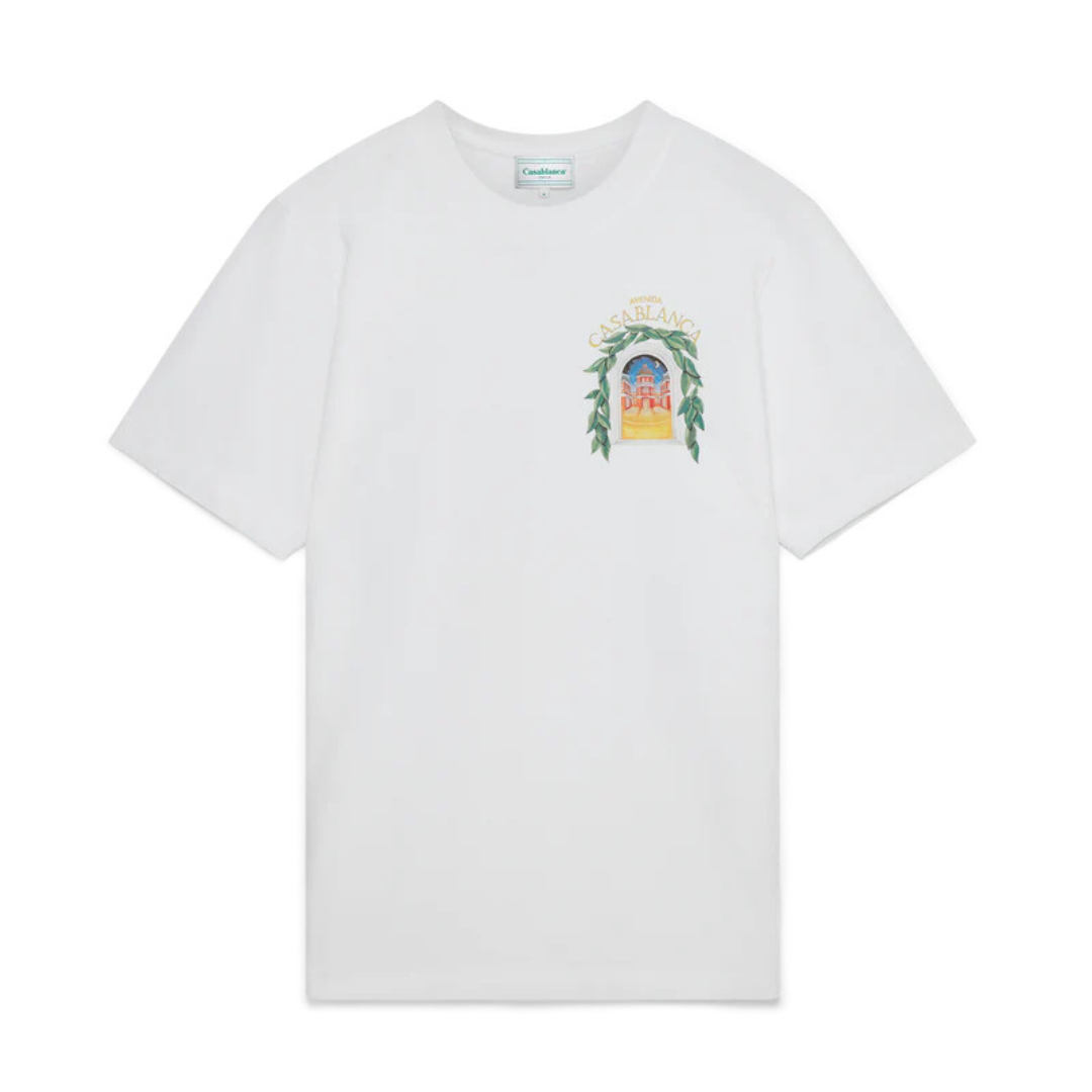 Casablanca White 'Casablanca Avenida' T-Shirt