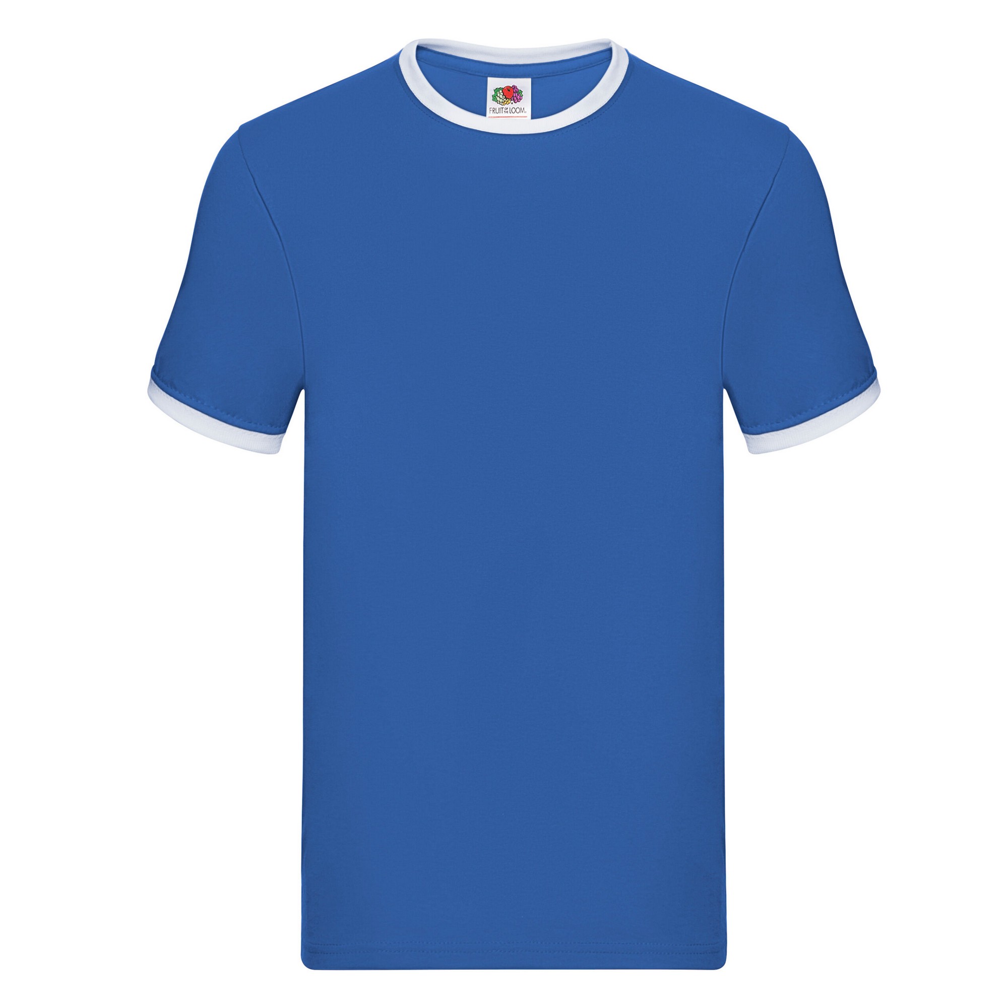 Thumbnail - Fruit of the Loom - "Ringer" T-Shirt für Herren (Königsblau/Weiß)