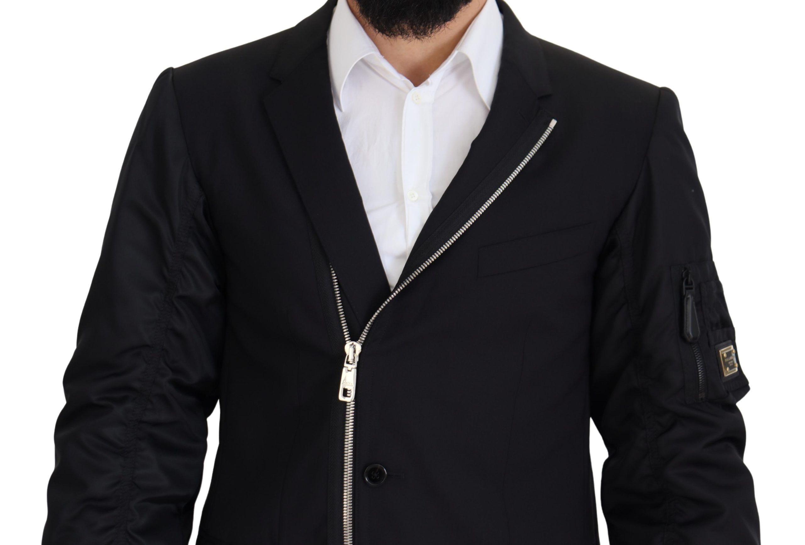 Dolce&Gabbana Ull Helt Zip Långärmad Herrjacka – bild 2