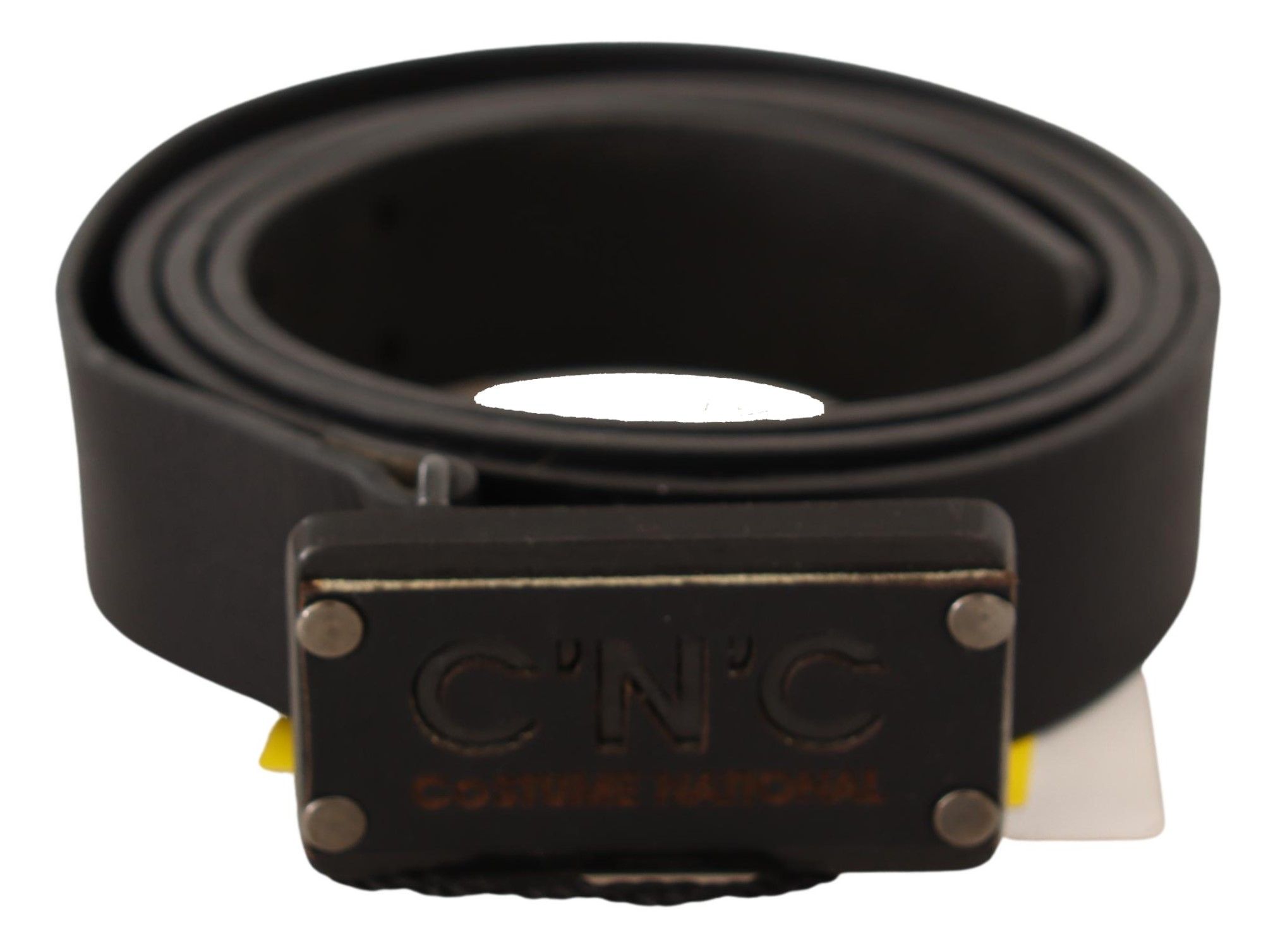 Costume National Mens Belt Black Rustic Buckle Waist Wool - Size 100 cm
