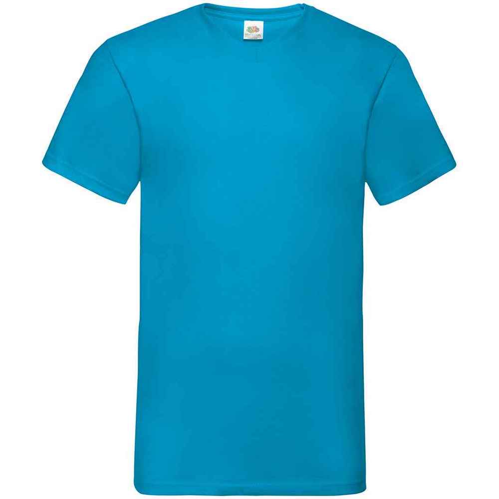 Thumbnail - Fruit of the Loom - "Valueweight" T-Shirt V-Ausschnitt für Herren (Azure Blau)