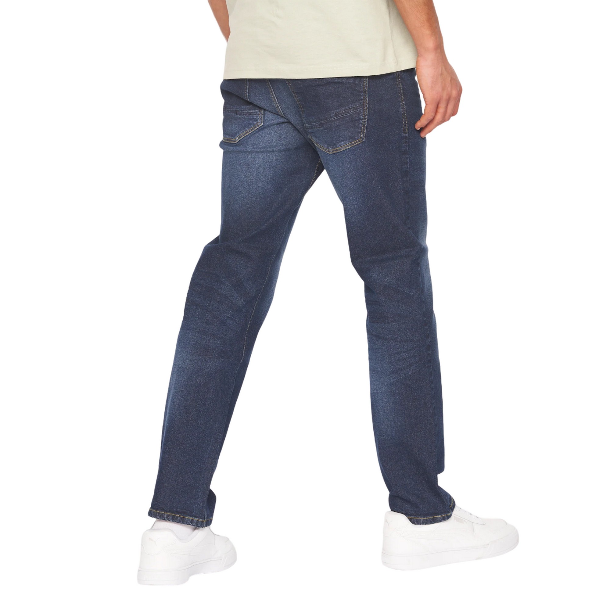 Crosshatch Mens Cadman Straight Jeans (Dark Wash) herr – bild 2