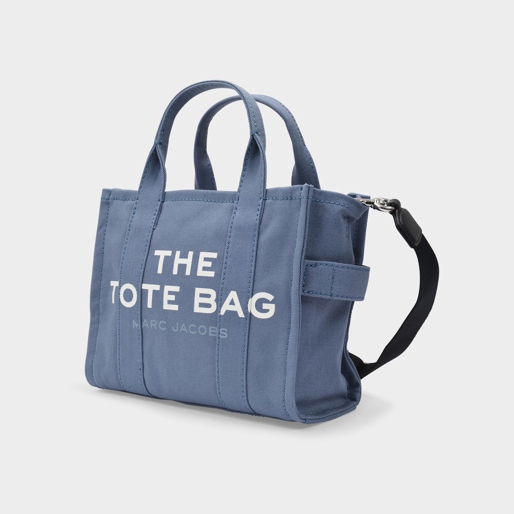 Thumbnail - The Small Tote Tasche aus blauem Canvas