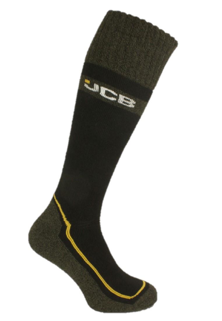 JCB Pro Tech Welly Mens Work Socks 1 Pair - Black Cotton - Size UK 9-12
