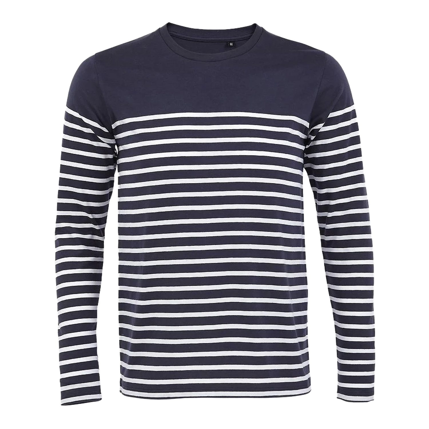 SOLS - "Matelot" T-Shirt für Herren Langärmlig (Dunkelblau/Weiß)