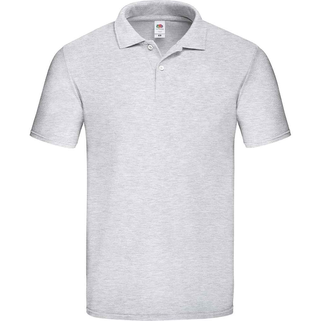 Thumbnail - Fruit of the Loom Herren Original Pique Heather Polo Shirt (Heather Grey)