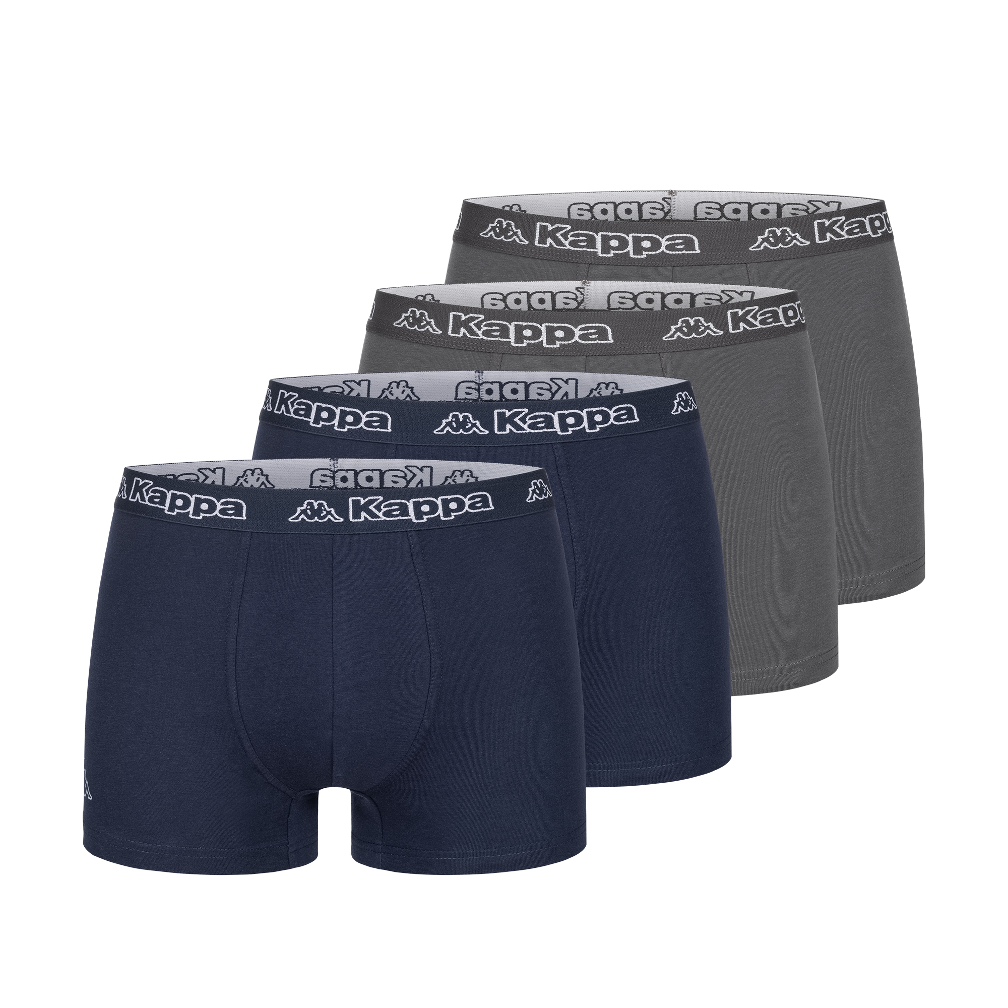 Thumbnail - Kappa 4er Set Boxershorts in Blau/Anthrazit