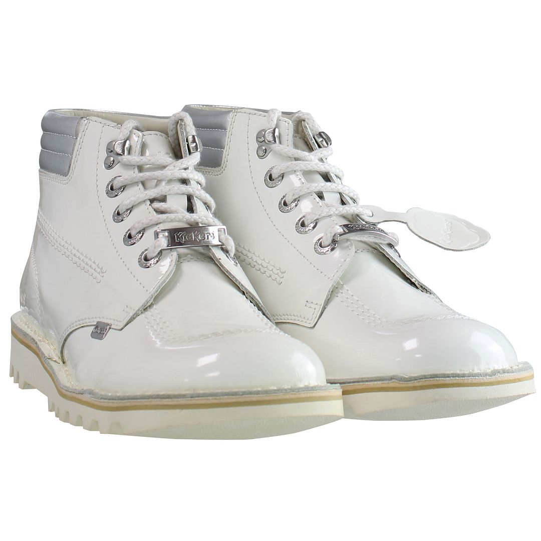 Kickers Throwback Ankle Dam Vita Kängor – bild 2
