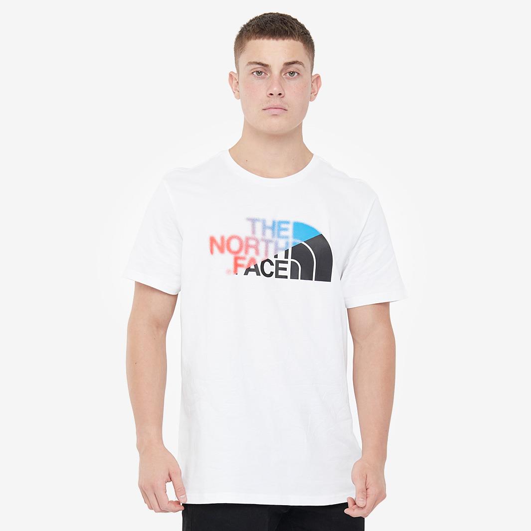 Thumbnail - The North Face Bad Glasses T-Shirt in Clear Lake Blau / TNF Weiß