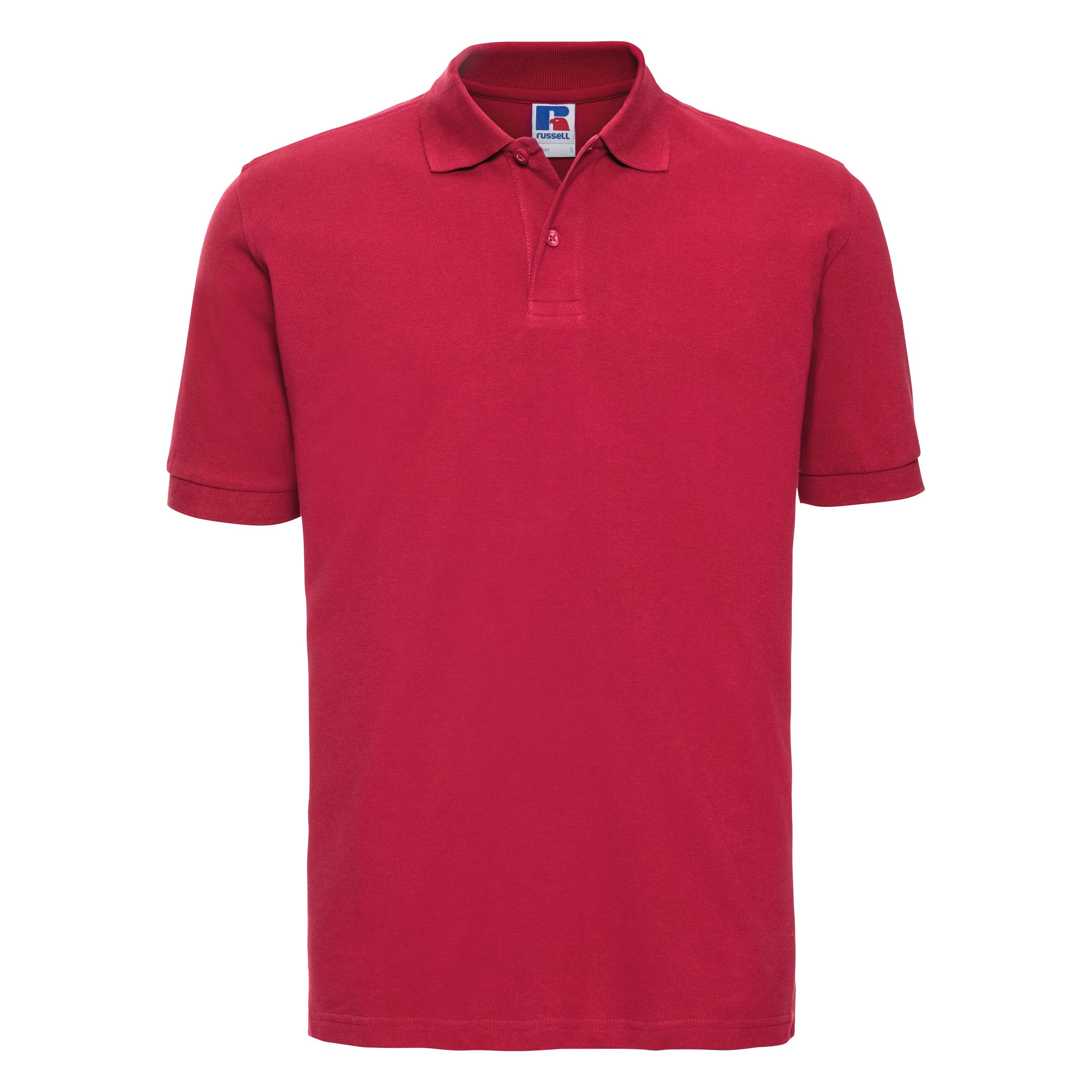 Russell Herren Polo-Shirt, Kurzarm (Rot)