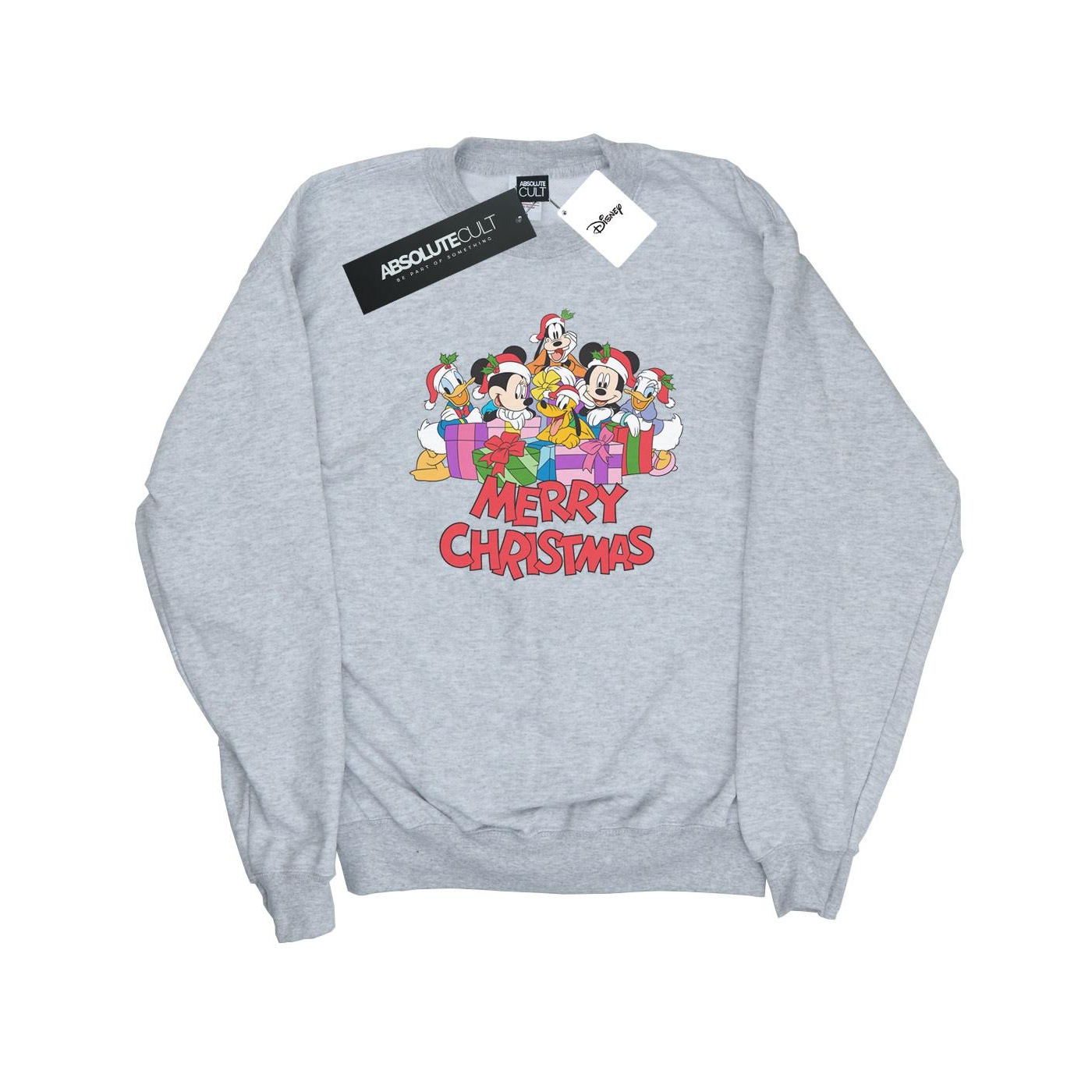 Thumbnail - Disney - "Mickey Mouse And Friends Christmas" Sweatshirt für Damen (Grau)