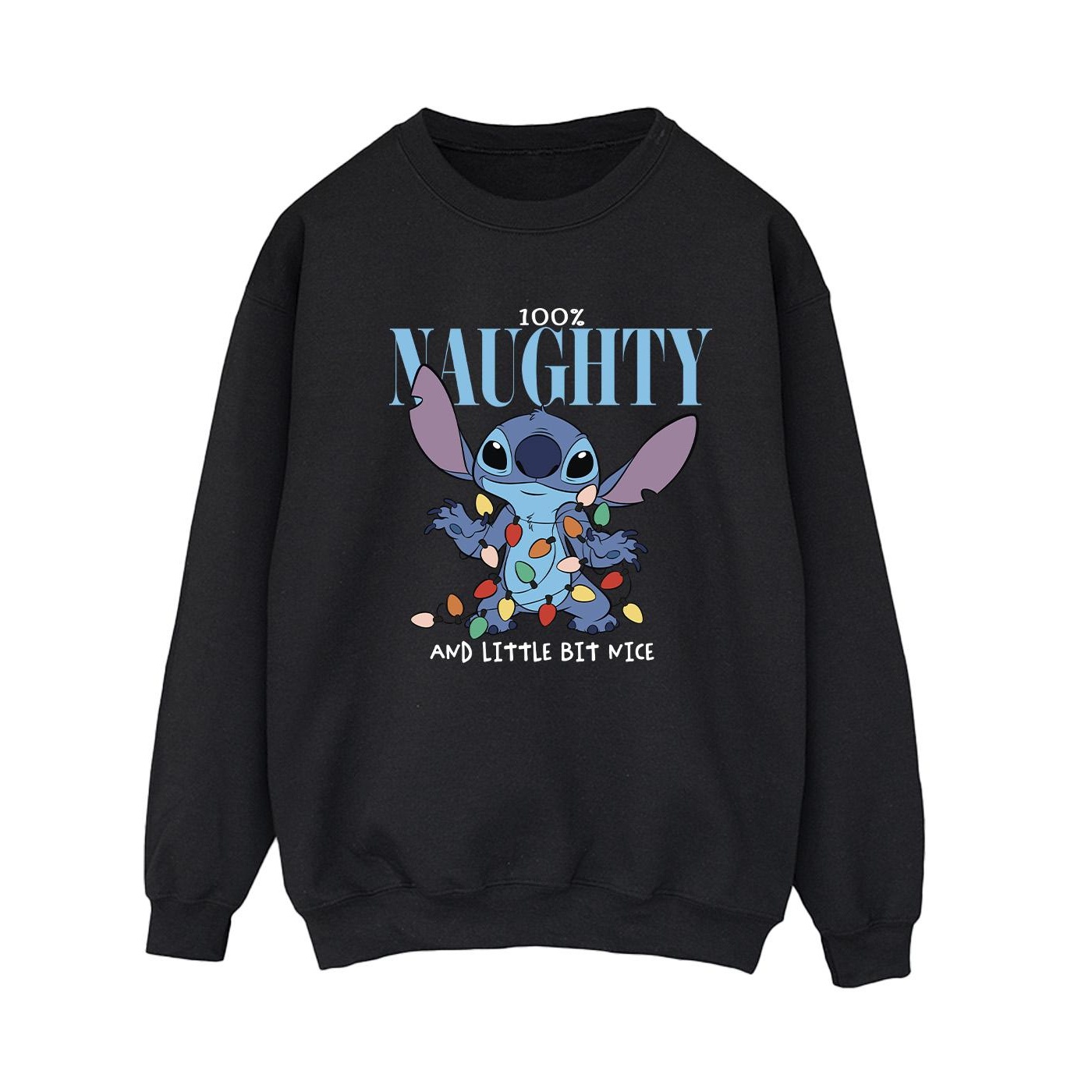 Thumbnail - Disney - "Naughty & Nice" Sweatshirt für Damen (Schwarz)