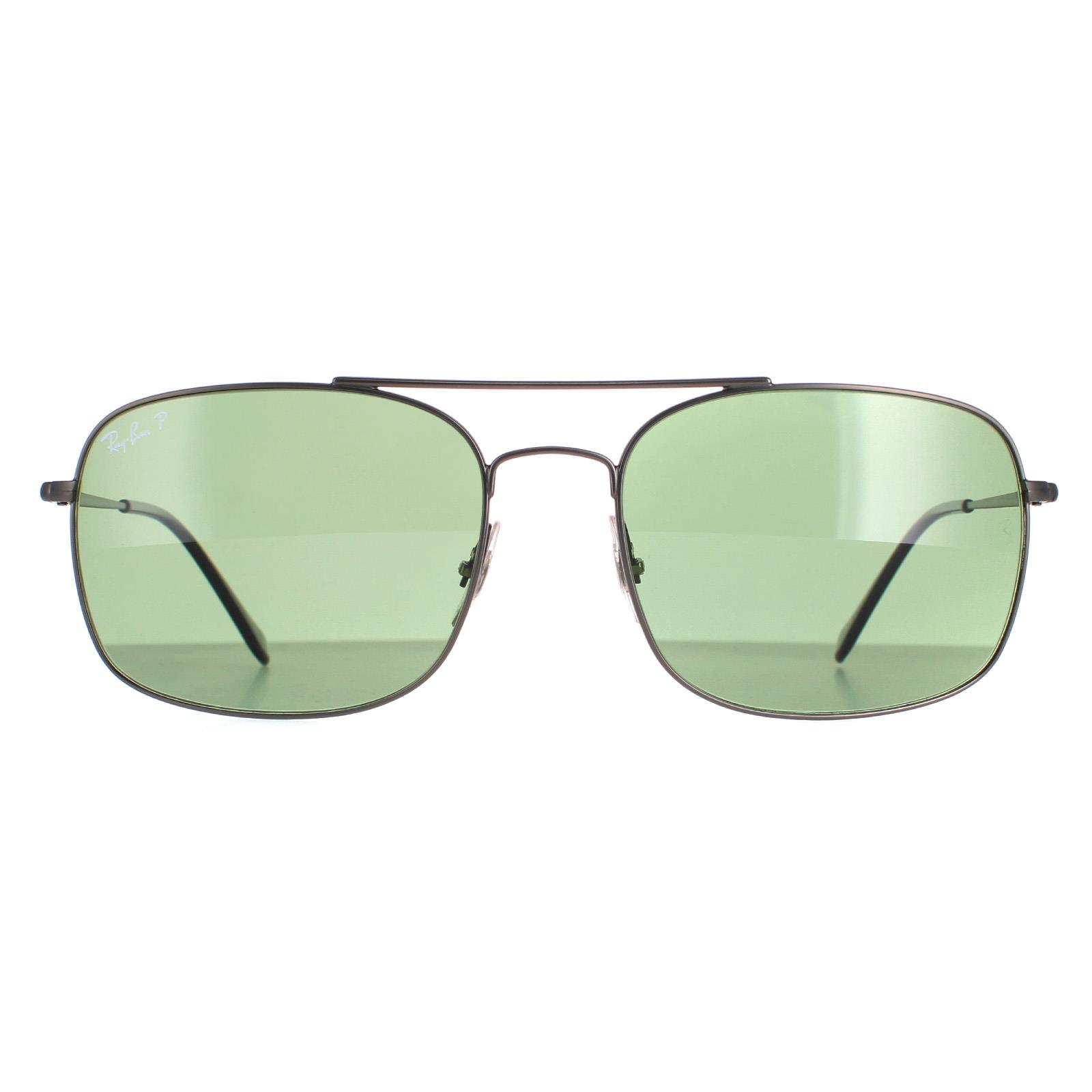 Thumbnail - Ray-Ban Aviator Herren Gunmetal Grün Polarisiert RB3611