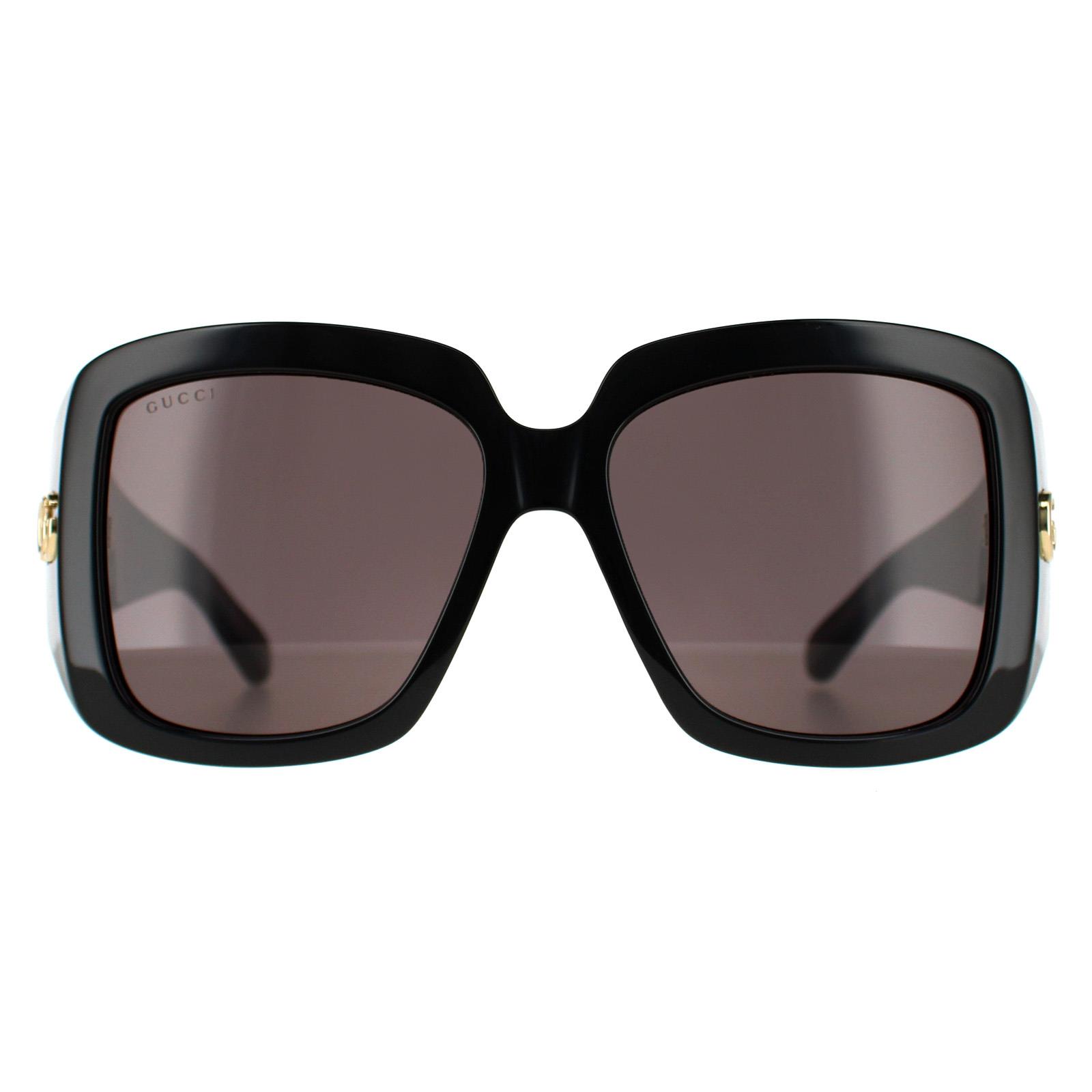 Thumbnail - Lunettes de soleil Gucci GG1402S 001 noir gris