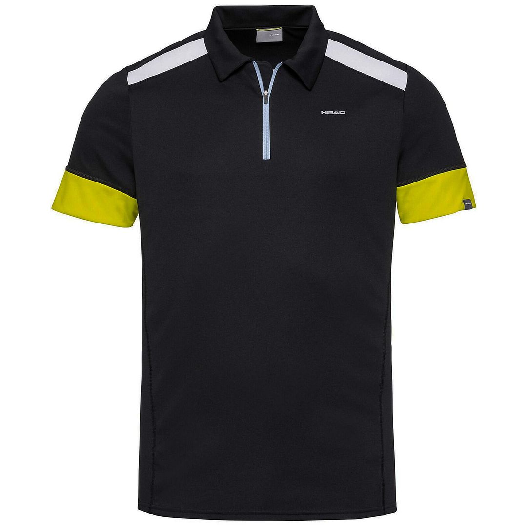 Thumbnail - Headtennis Herren schwarzes Poloshirt