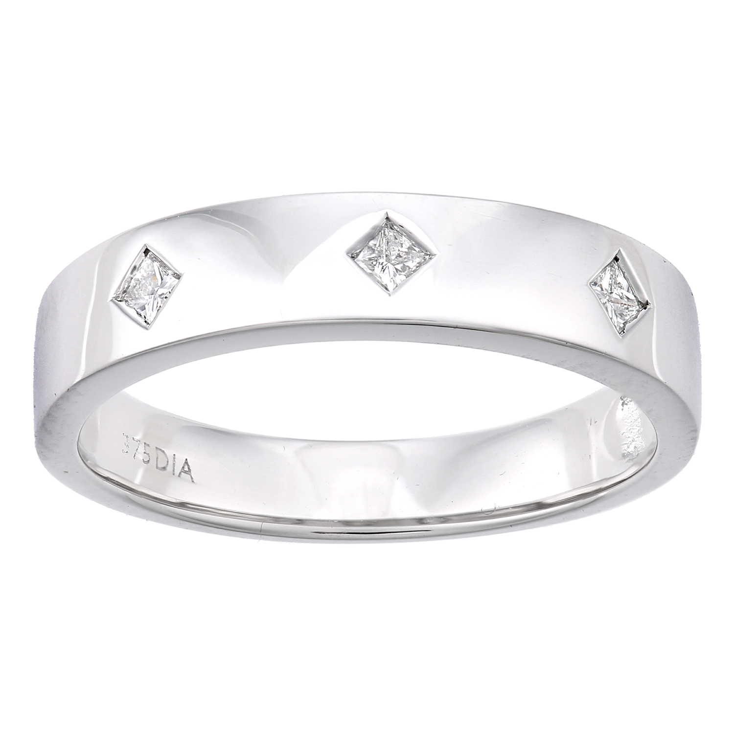 Diamant L’Eternel Womens 9ct White Gold with 0.12ct Diamond Eternity Ring – Size K