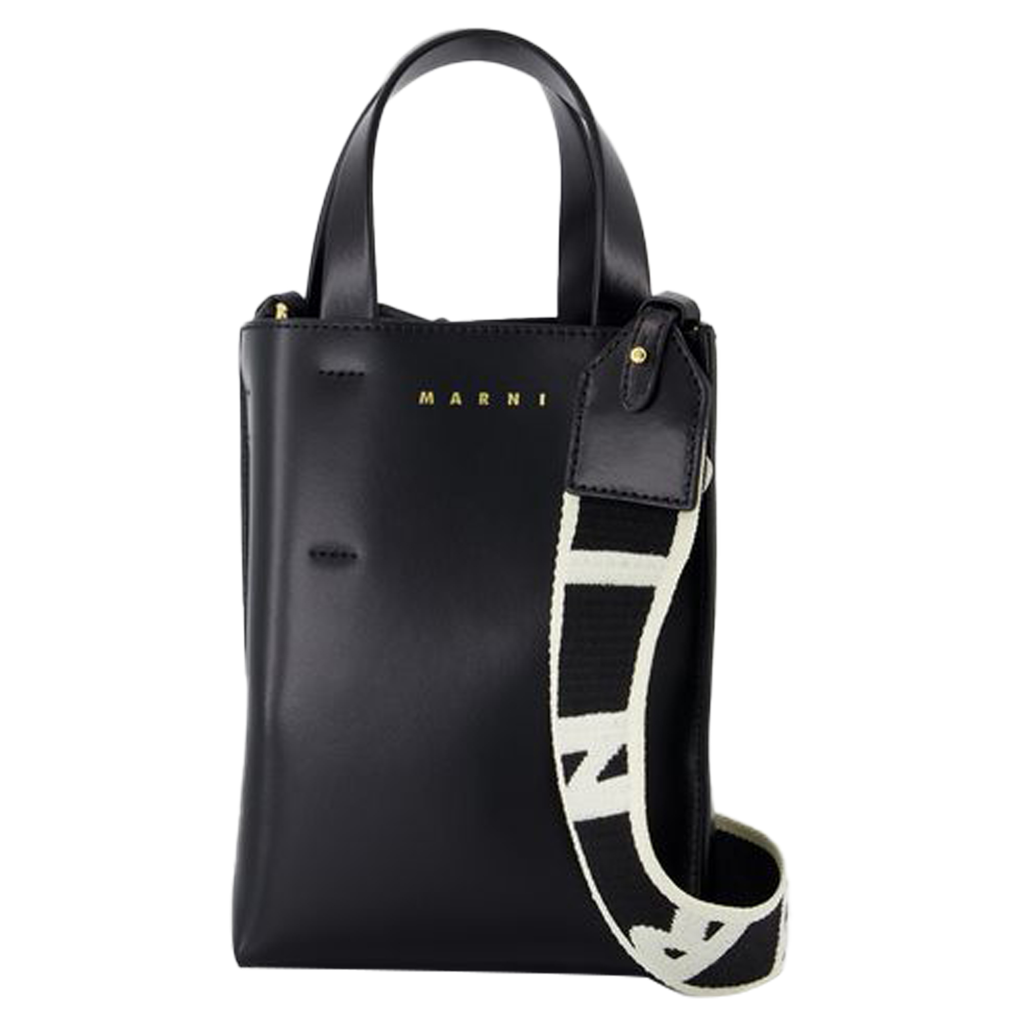 Marni Museo Nano Shopper Bag -  - Leder - Zwart