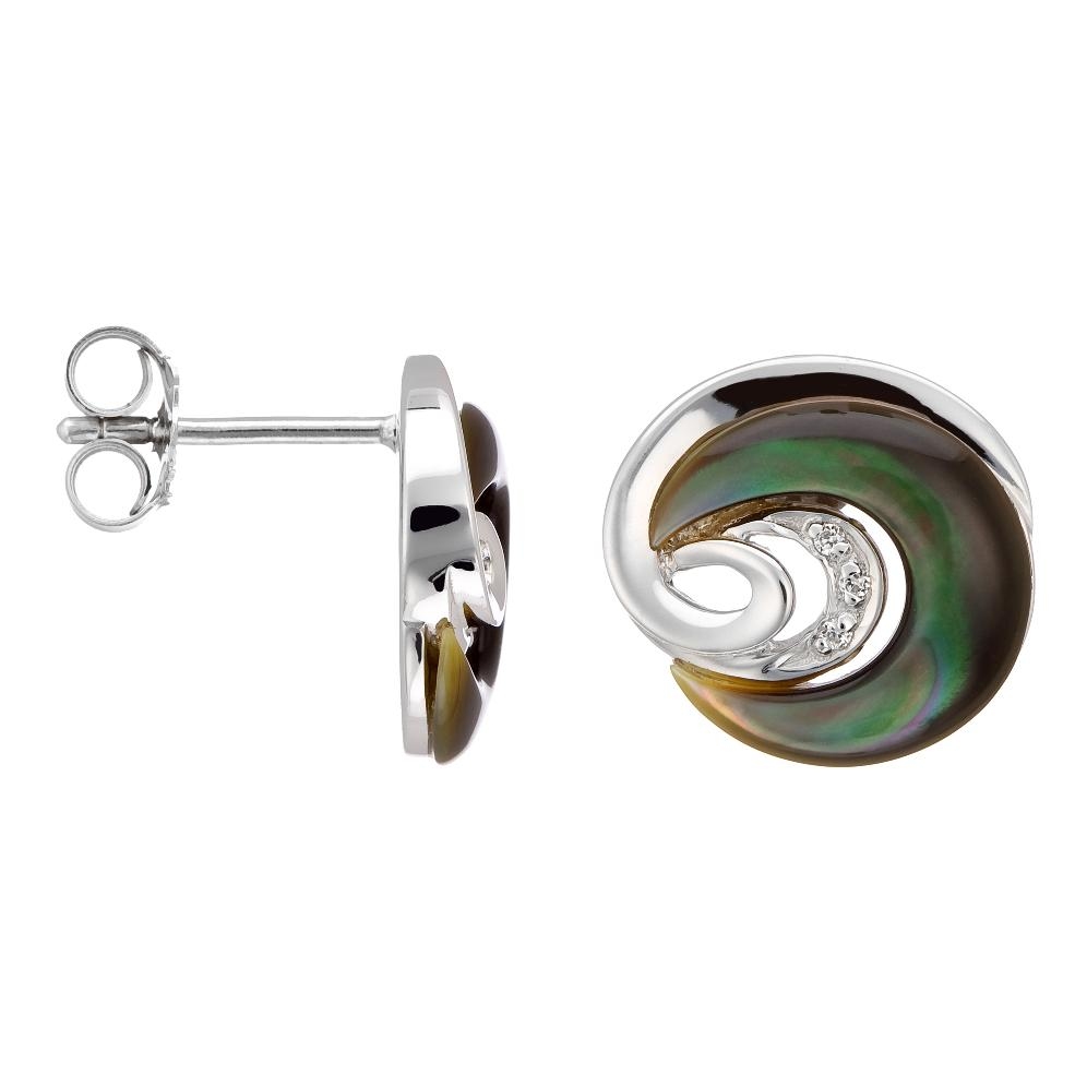 Orphelia Womens 925 Sterling Silver Stud Earrings - Zo-5987 - One Size