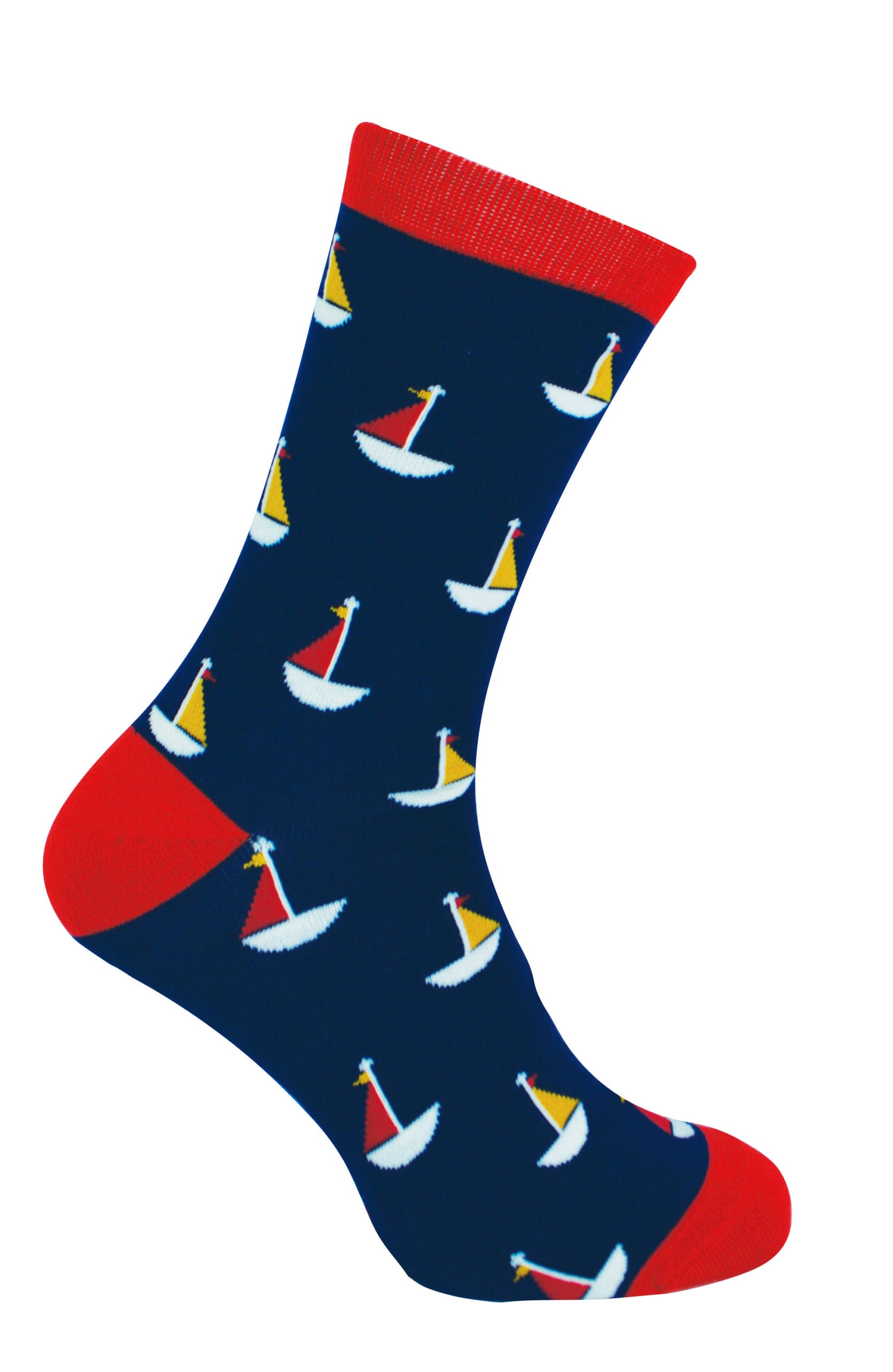 Herr Heron - Herren Bambus Socken | Neuheit Funky Socken | Gemusterte Argyle gestreifte Socken | Atmungsaktiv Weich | Geschenke für Ihn - Boote (