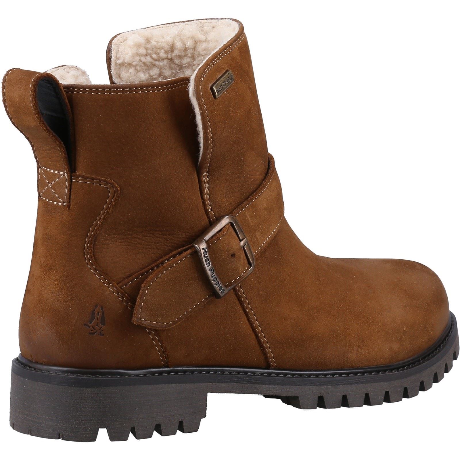 Hush Puppies Wakely läder dam dam stövlar brun – bild 2