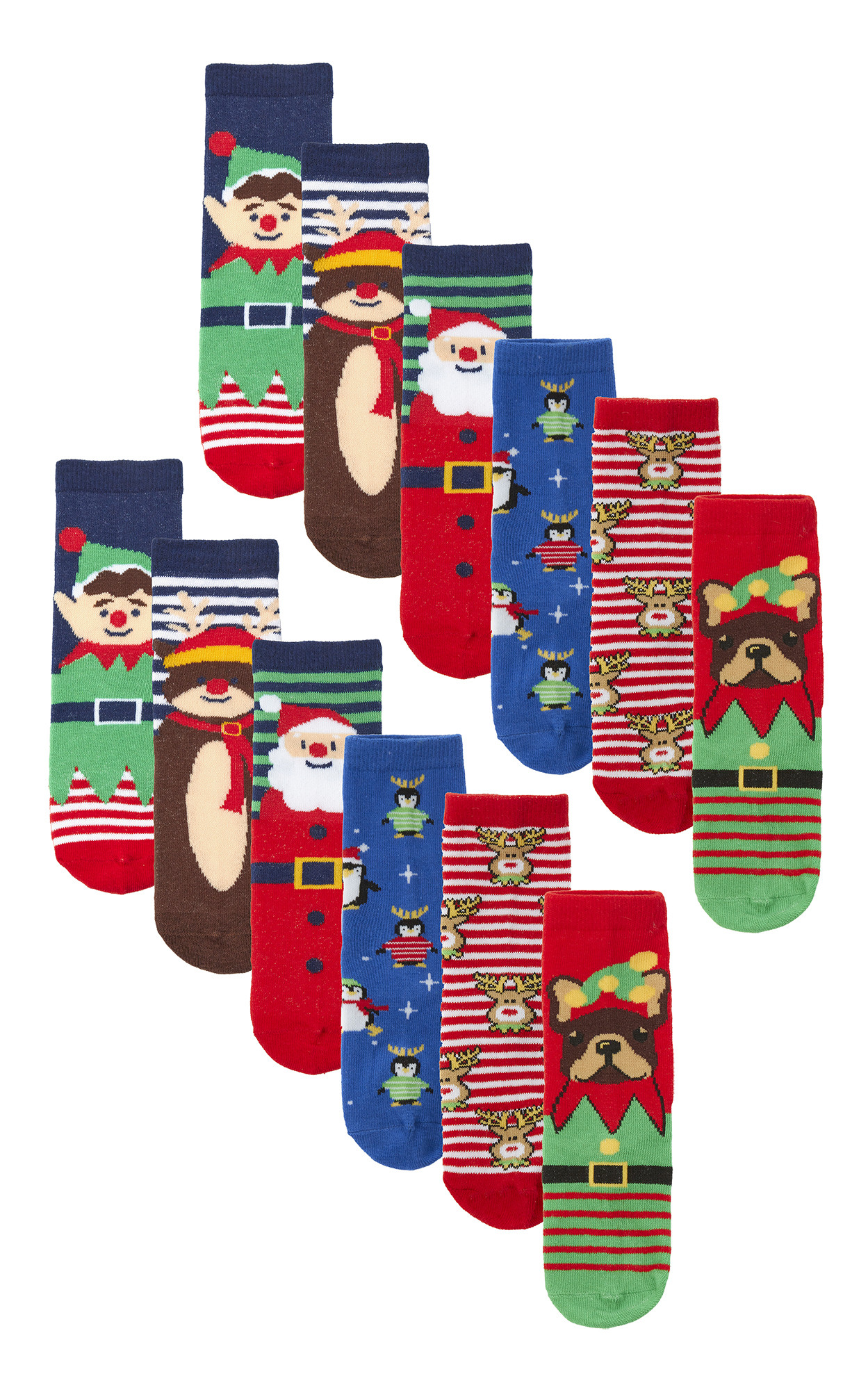 Sock Snob 12 Pair Kids Christmas Socks