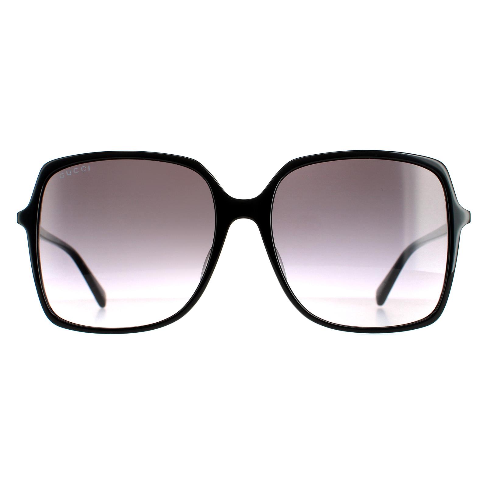 Thumbnail - Gucci Square Womens Schwarz Grau Gradient GG0544SA
