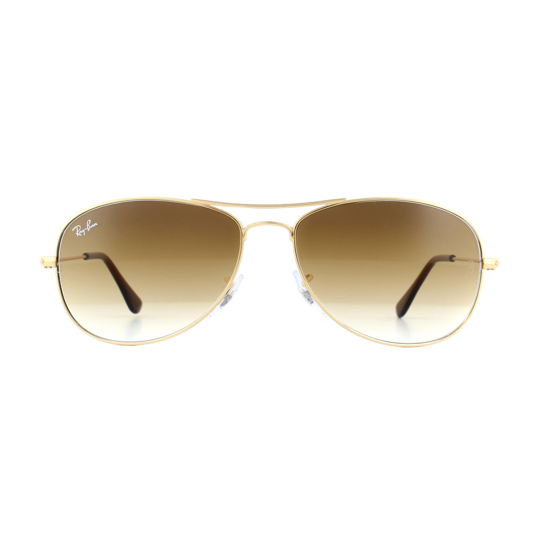 Ray-Ban Aviator Unisex Gold Brown Gradient Sunglasses Metal - One Size