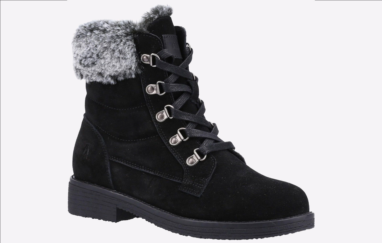 Hush Puppies Florence Svarta Damstövlar I Läder – bild 2