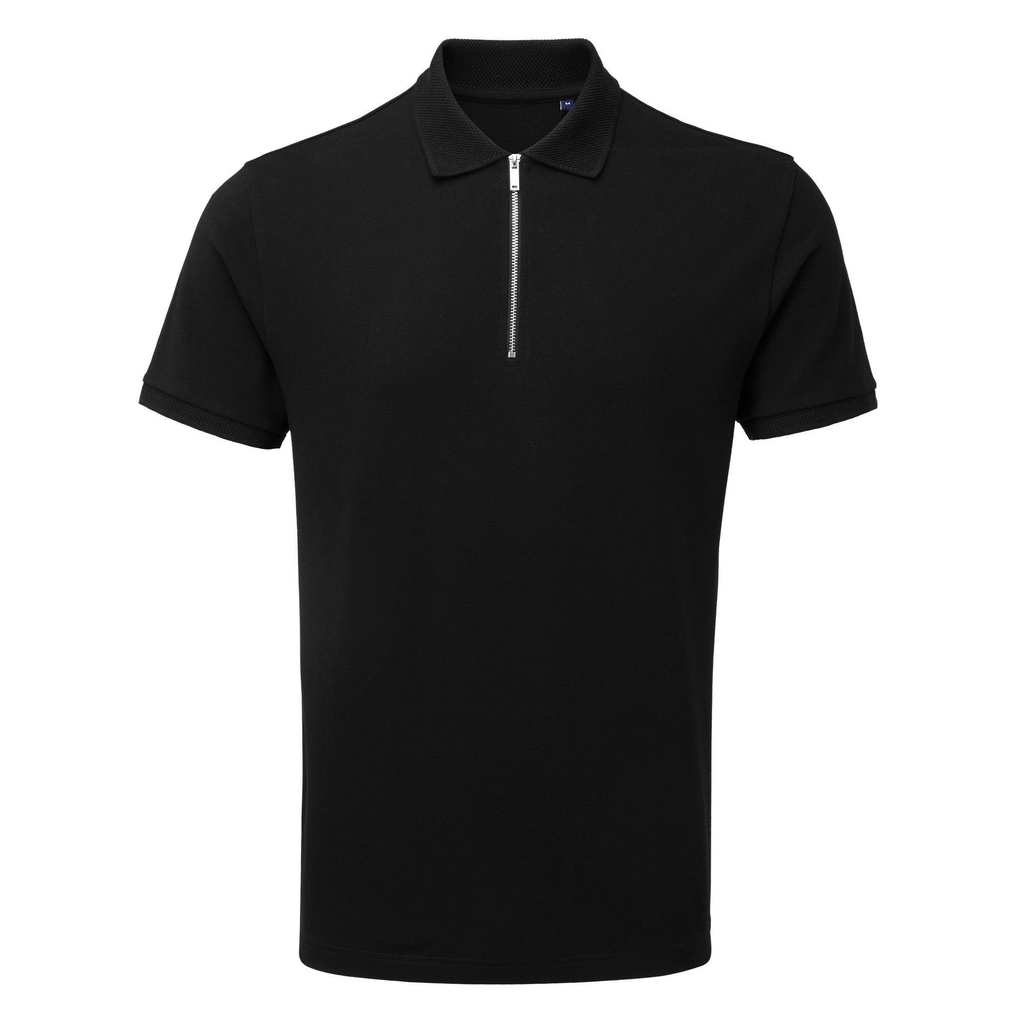 Thumbnail - Asquith & Fox Herren Zip-Poloshirt (Schwarz)