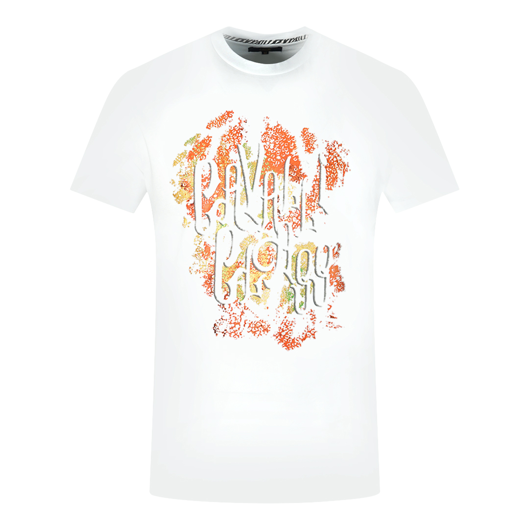 Thumbnail - Cavalli Class Bold Logo Weißes T-Shirt