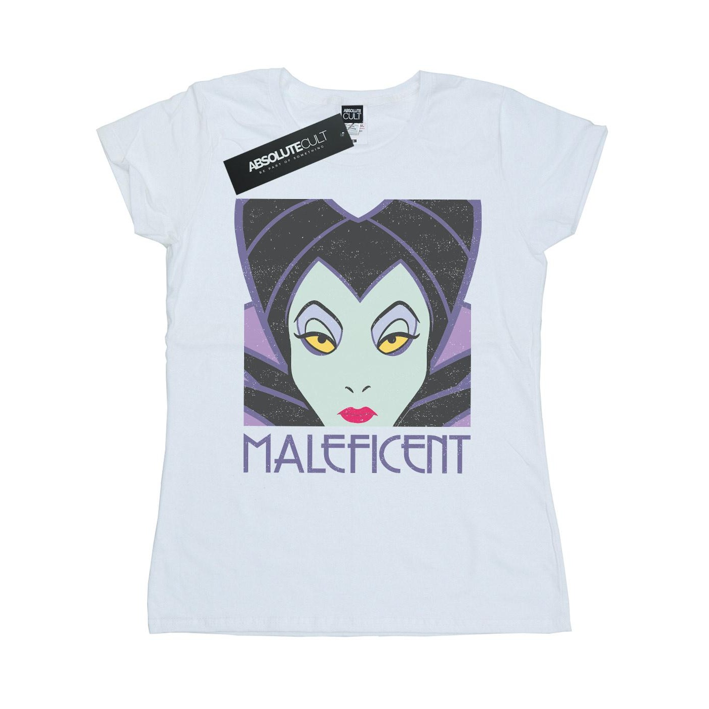 Thumbnail - Disney - "Maleficent Cropped Head" T-Shirt für Damen (Weiß)