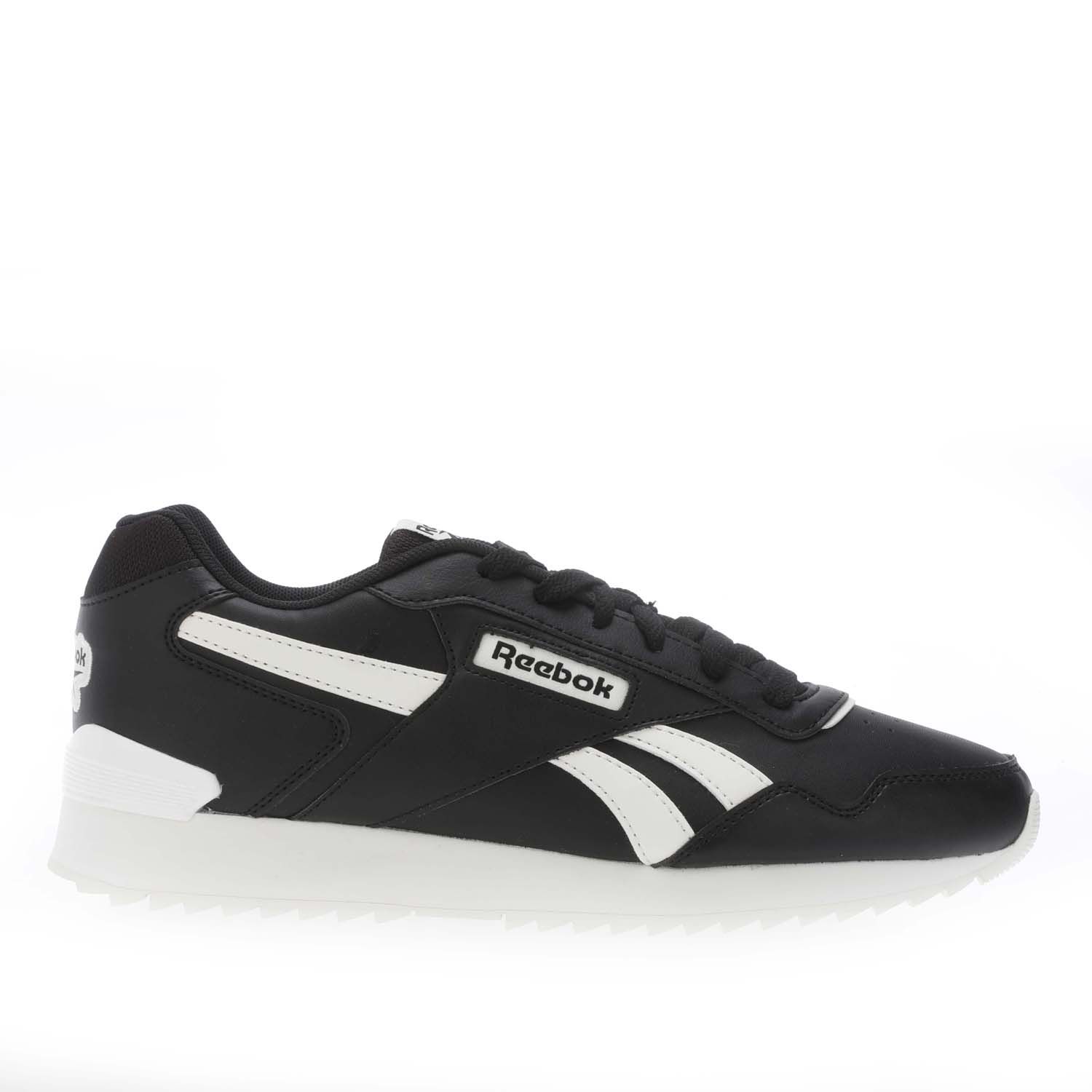 Reebok Mens Classics Glide Ripple Clip Trainers in Black - Size UK 4
