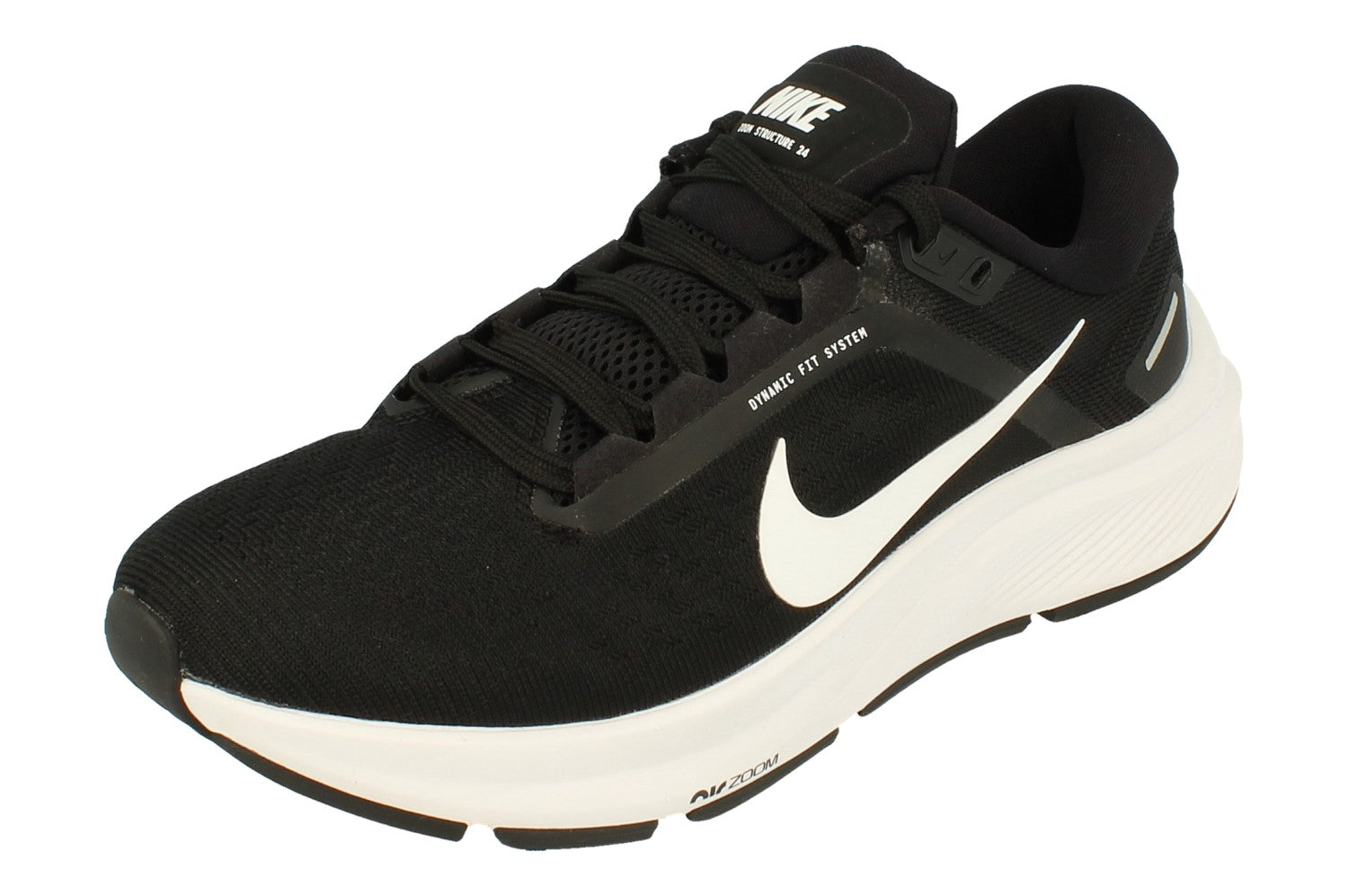 Nike Womens Air Zoom Structure 24 Black Trainers - Size UK 4.5