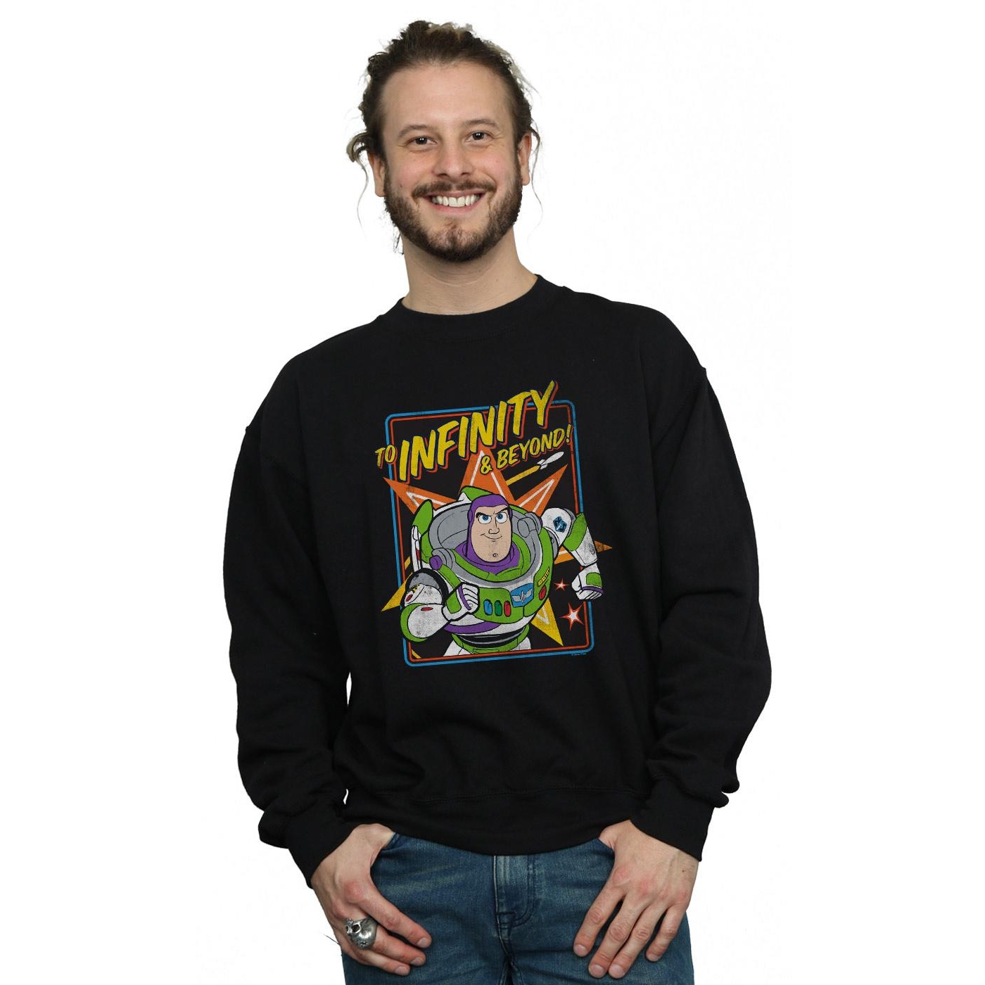 Disney Mens Toy Story 4 Buzz To Infinity Sweatshirt (Black) herr – bild 2
