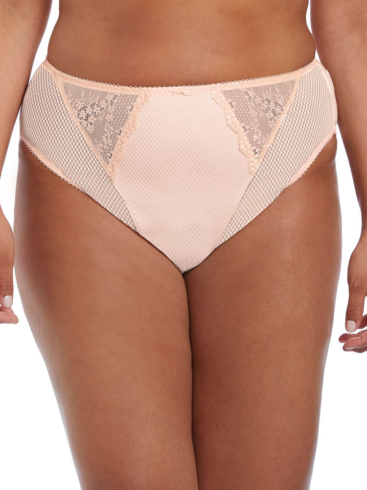 Elomi Womens Charley High Leg Brief - Pink Cotton - Size 4XL