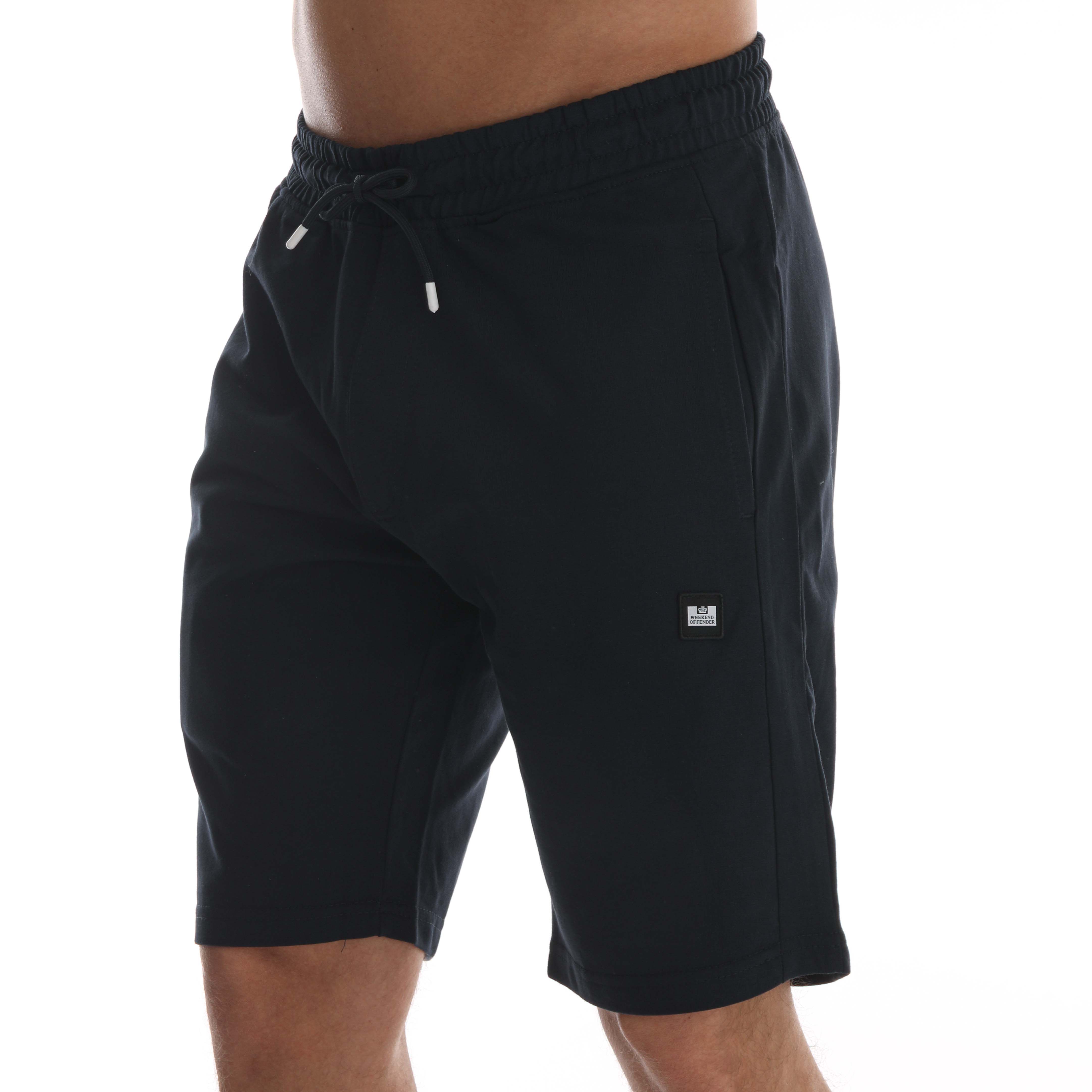 Weekend Offender Mens Scandium Jog Shorts In Navy Cotton - Size Small