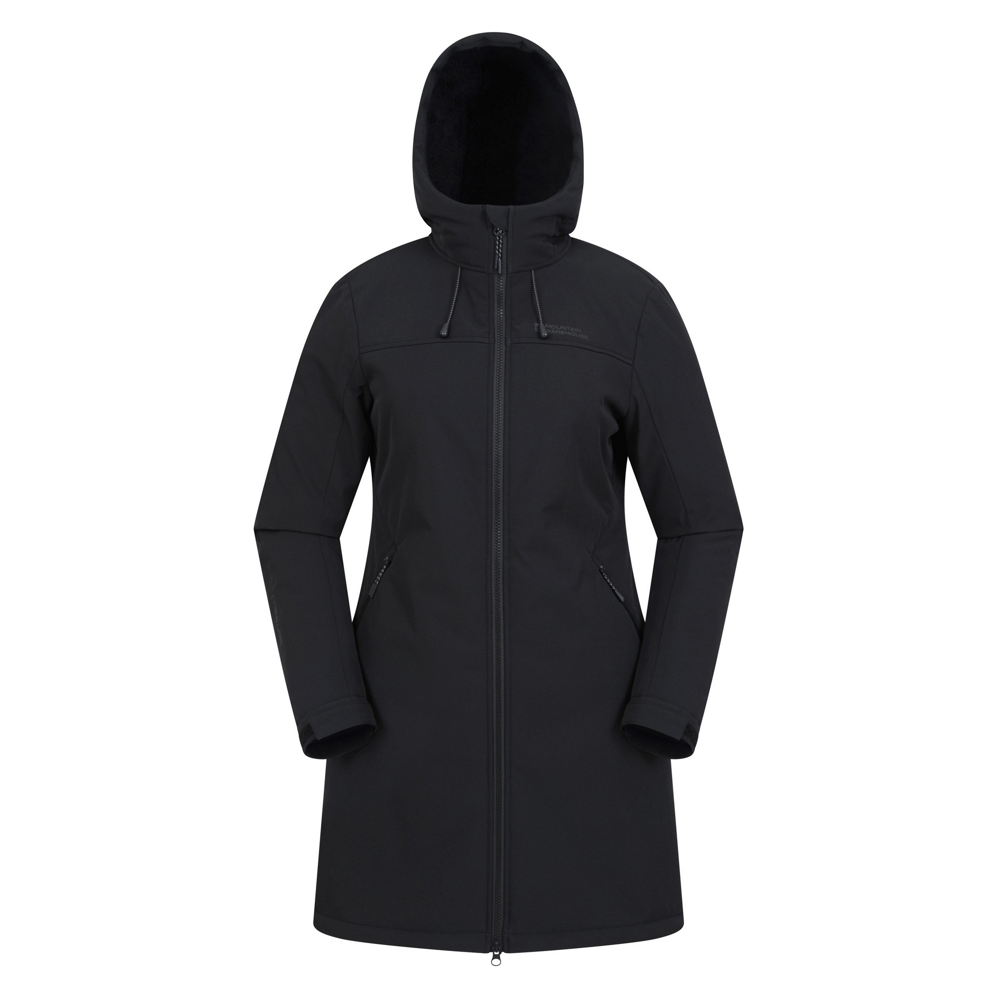 Thumbnail - Mountain Warehouse Damen Fern Longline Softshelljacke (Schwarz)