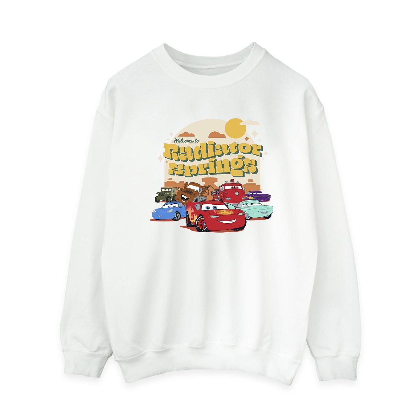 Thumbnail - Disney - "Cars Radiator Springs Group" Sweatshirt für Damen (Weiß)